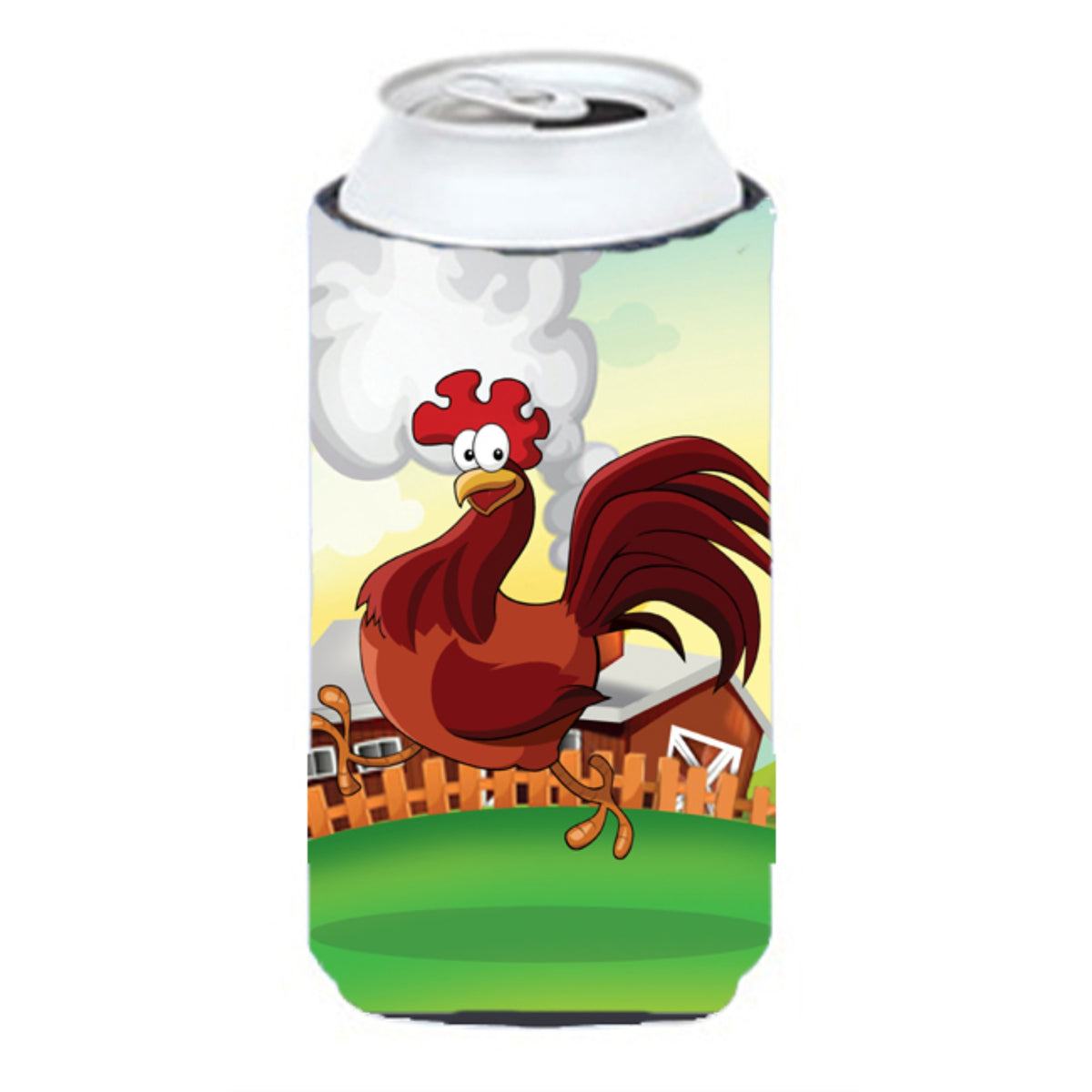 'Caroline'S Treasures Aph7630Tbc Rooster Chicken On The Run Tall Boy Koozie Hugger, Multicolor''