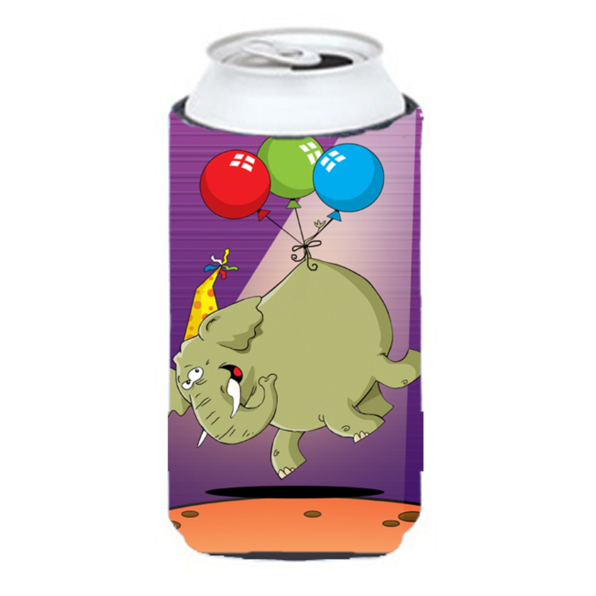 'Caroline'S Treasures Aph8244Tbc Happy Birthday Elephant Tall Boy Koozie Hugger, Multicolor''