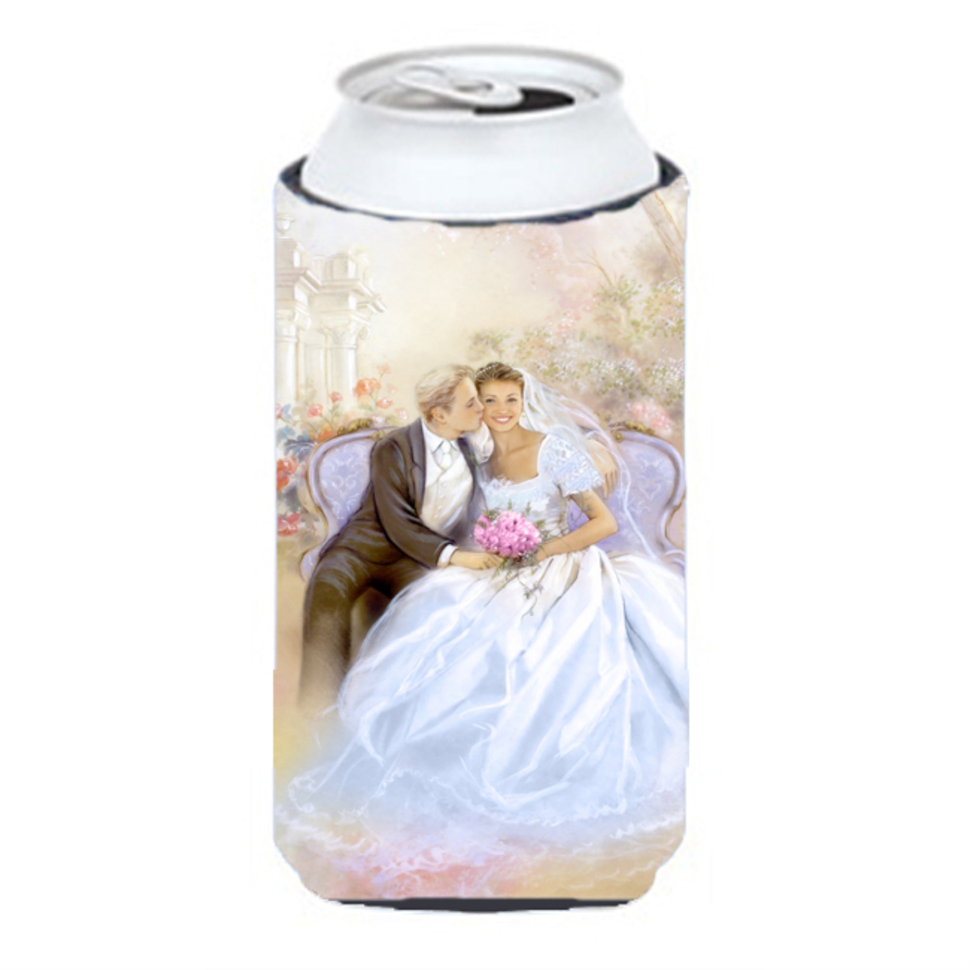 'Caroline'S Treasures Aph8292Tbc Wedding Couple Kiss Tall Boy Koozie Hugger, Multicolor''