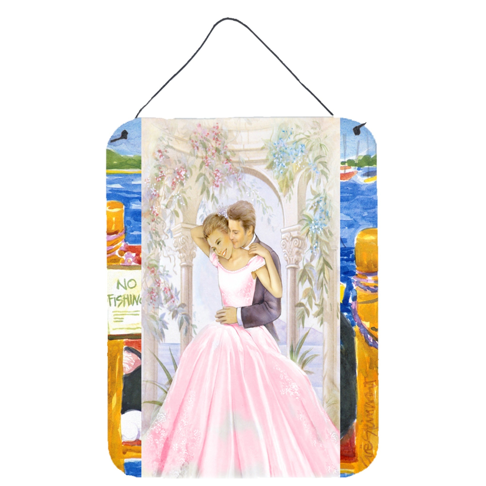 'Caroline'S Treasures Romantic Couple Kiss Wall Or Door Hanging Prints Aph8293Ds1216, 16'''' X 12'''', Multicolor''