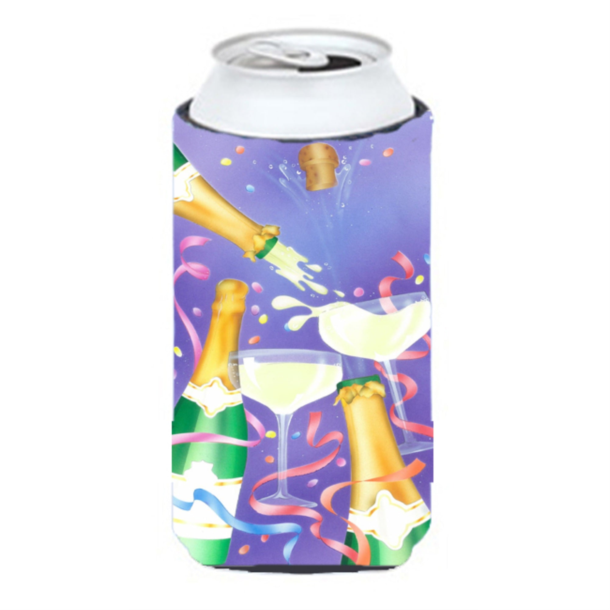 'Caroline'S Treasures Aph8555Tbc Celebrate New Years Toast Tall Boy Koozie Hugger, Multicolor''