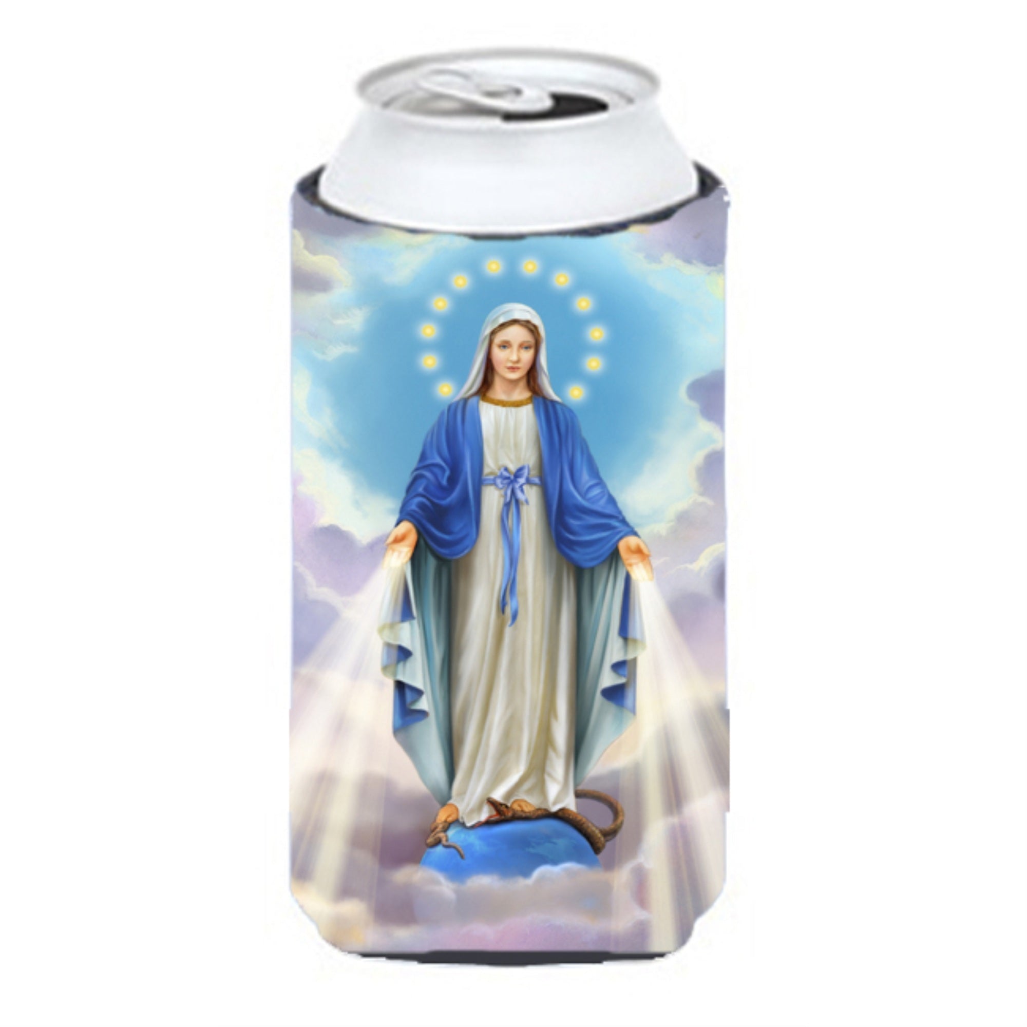 'Caroline'S Treasures Aph8805Tbc Religious Blessed Virgin Mother Mary Tall Boy Beverage Insulator Hugger, Multicolor''