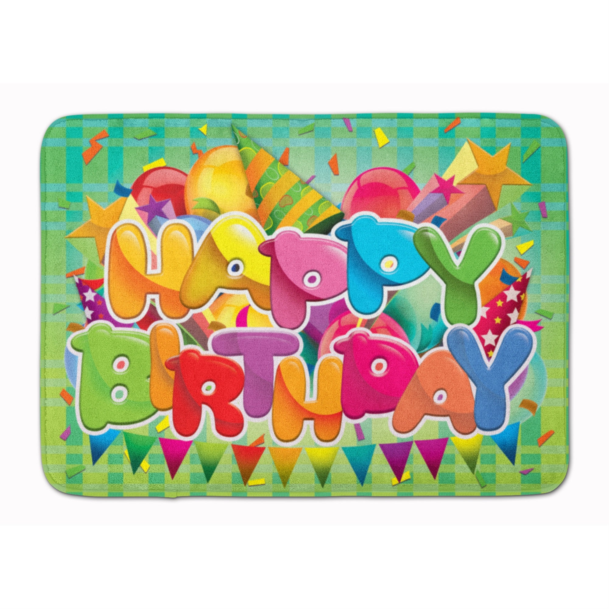 'Caroline'S Treasures Happy Birthday Floor Mat, 19'''' X 27'''', Multicolor''