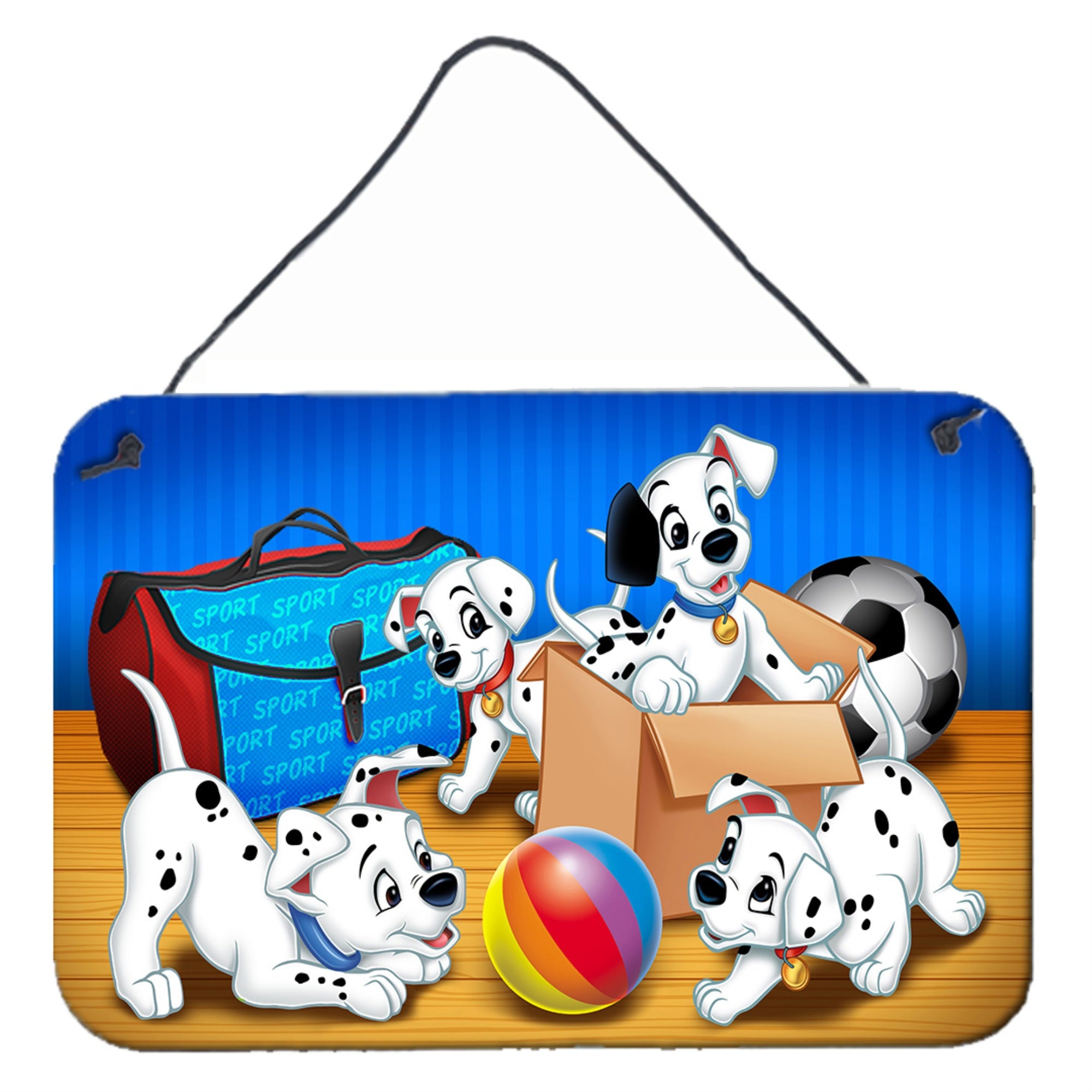 'Caroline'S Treasures Dalmatians Playing Ball Wall Or Door Hanging Prints Aph9058Ds812, 8'''' X 12'''', Multicolor''