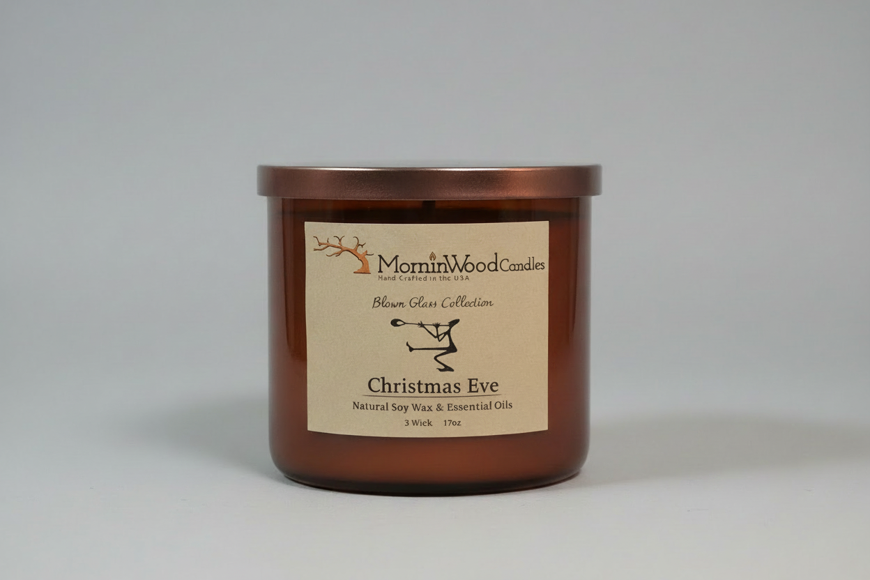 Christmas Eve-Soy 3-Wick Blown Glass Collection