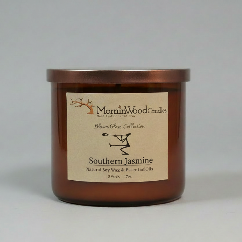 Southern Jasmine-Soy 3-Wick Blown Glass Collection