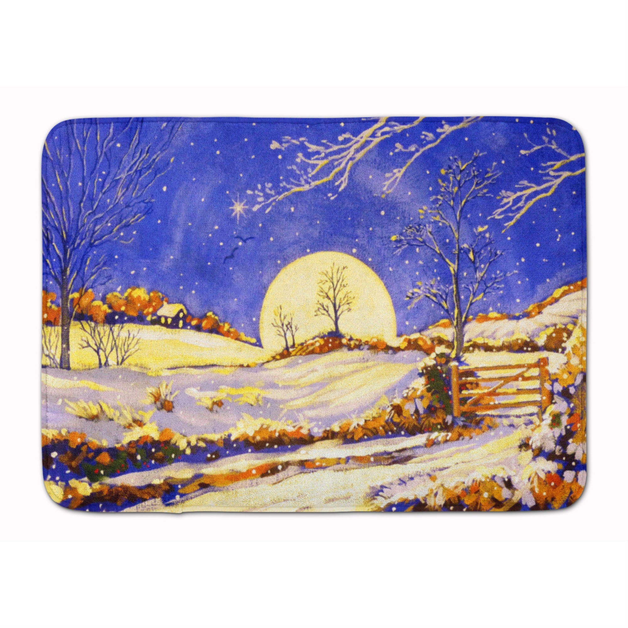 'Caroline'S Treasures Winter Moonrise By Roy Avis Floor Mat, 19'''' X 27'''', Multicolor''