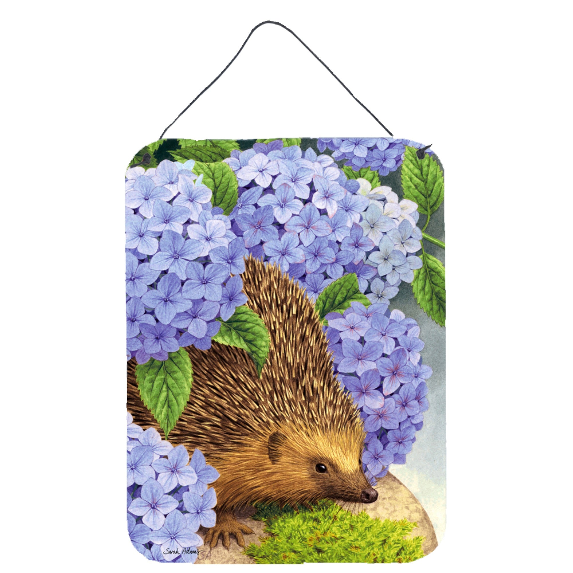 'Caroline'S Treasures Hedgehog & Hydrangea Wall Or Door Hanging Prints Asa2001Ds1216, 16Hx12W, Multicolor''