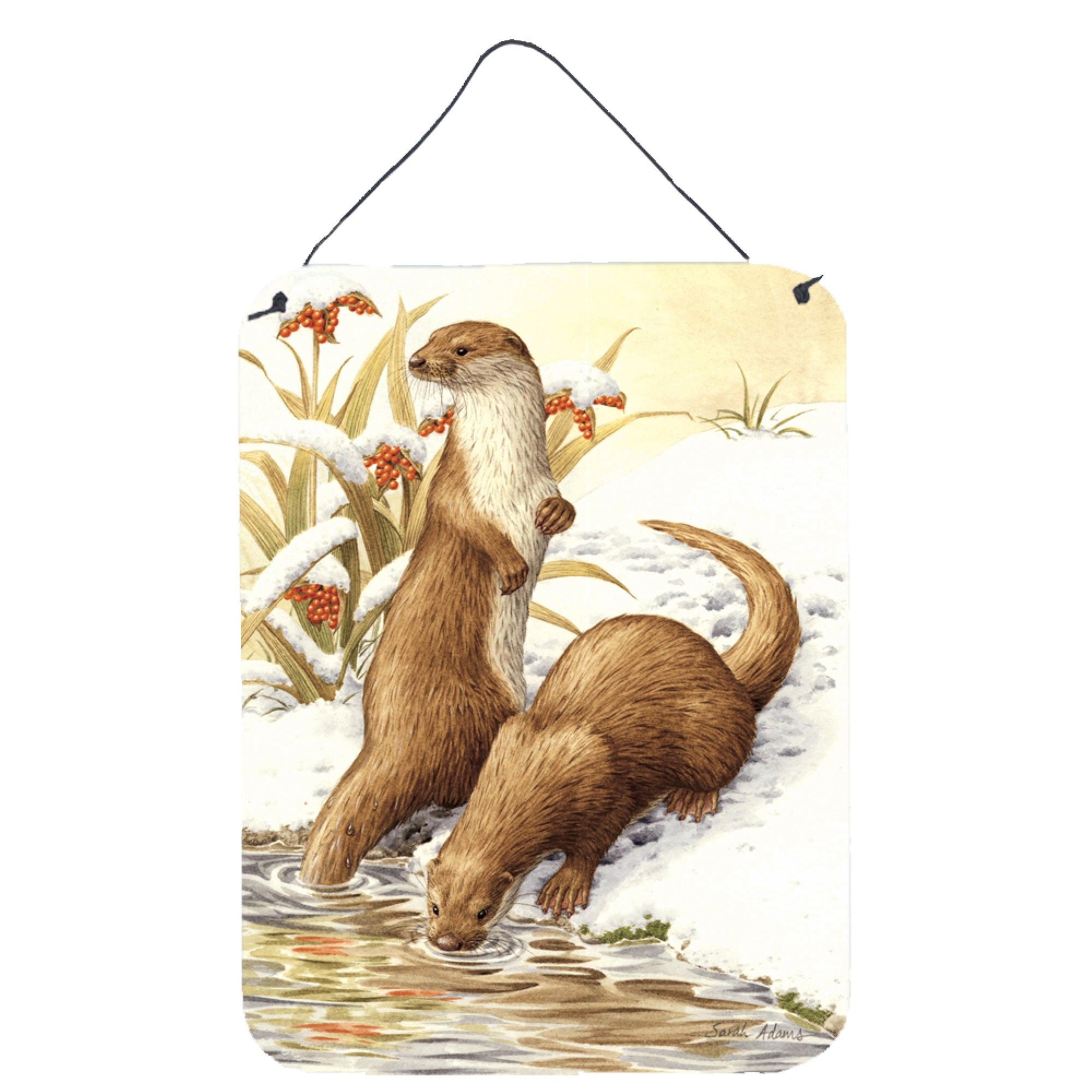 'Caroline'S Treasures Otters & Gladon Irises Wall Or Door Hanging Prints Asa2005Ds1216, 16Hx12W, Multicolor''