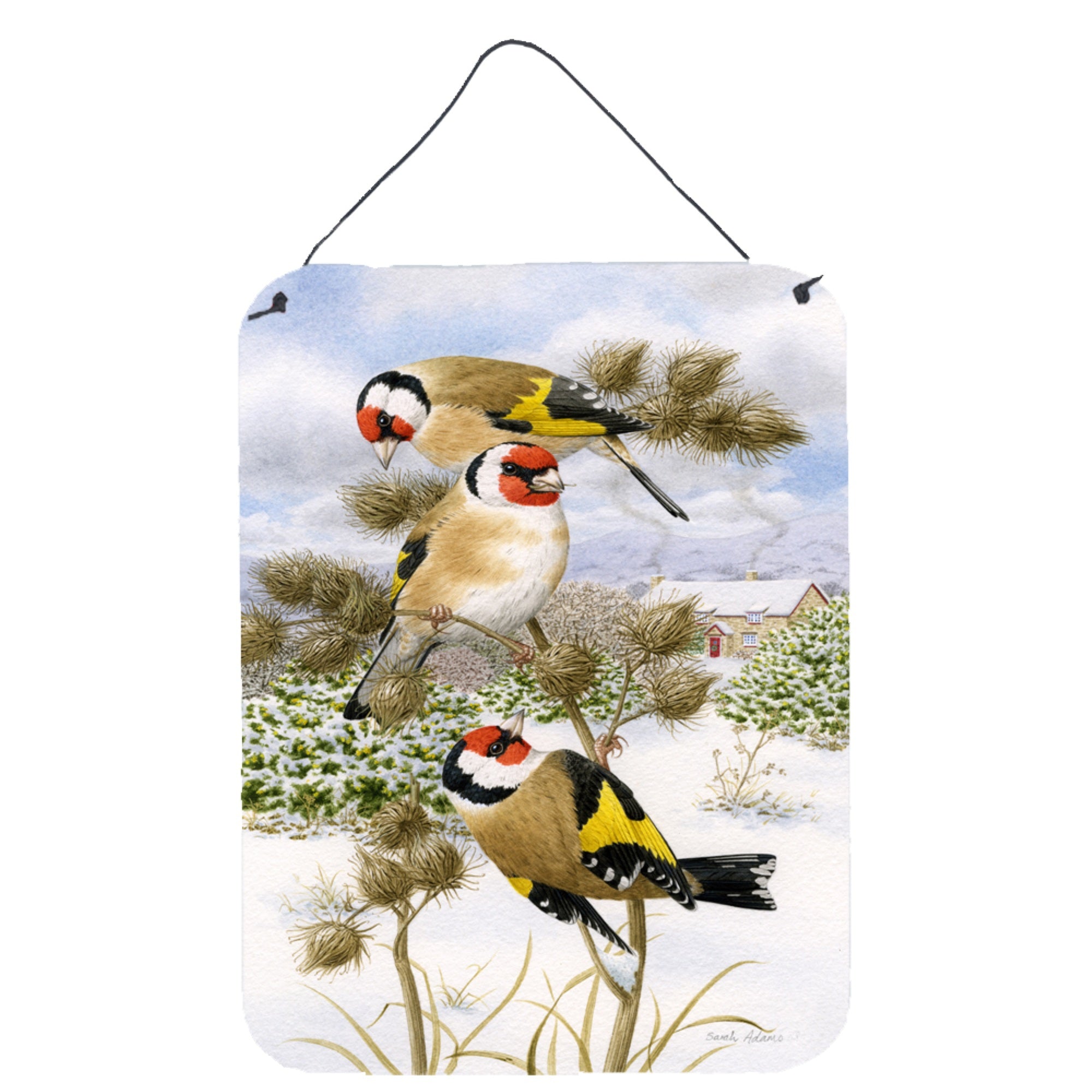 'Caroline'S Treasures European Goldfinch Wall Or Door Hanging Prints Asa2007Ds1216, 16Hx12W, Multicolor''