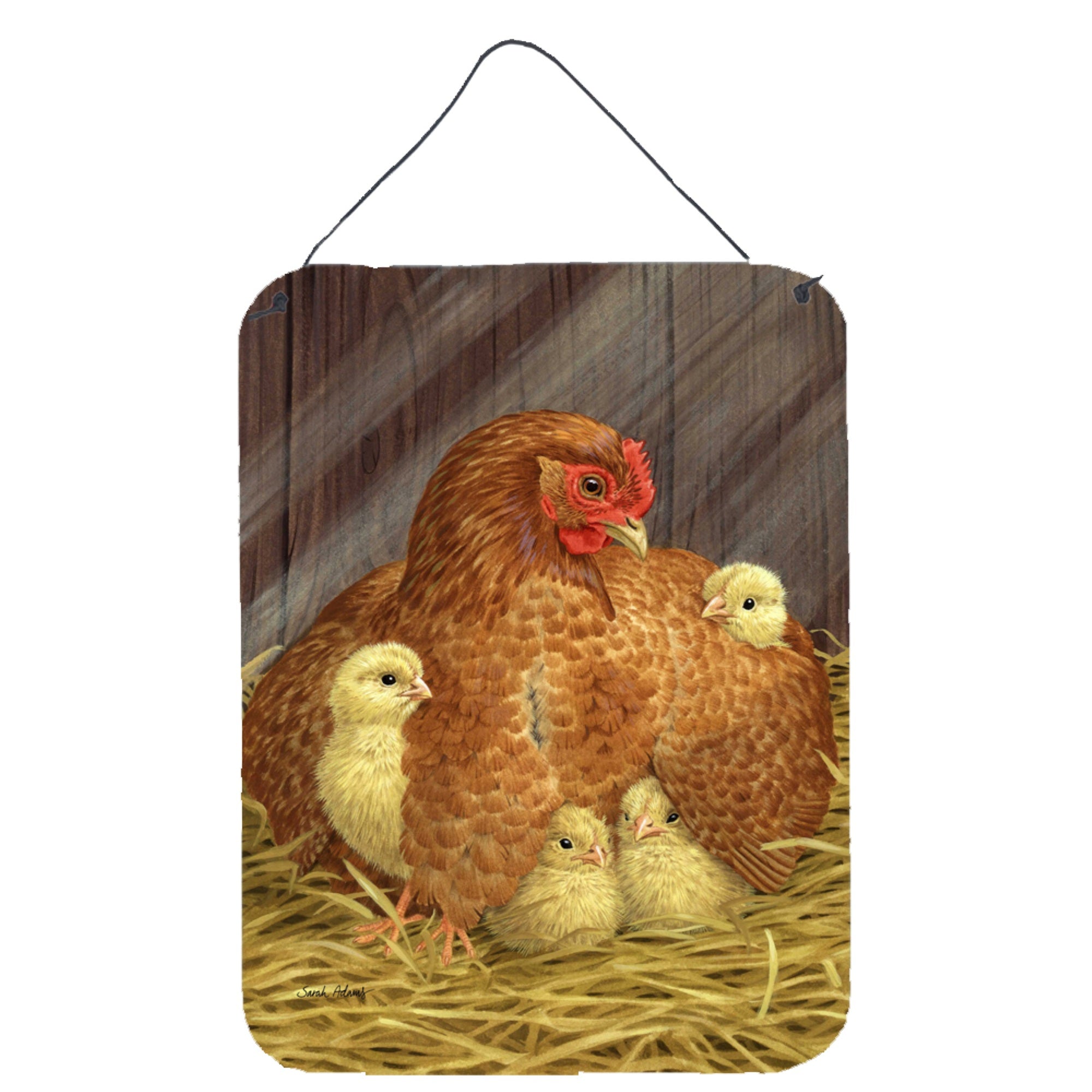'Caroline'S Treasures My Little Chickadees With Hen Chicken Wall Or Door Hanging Prints Asa2011Ds1216, 16Hx12W, Multicolor''