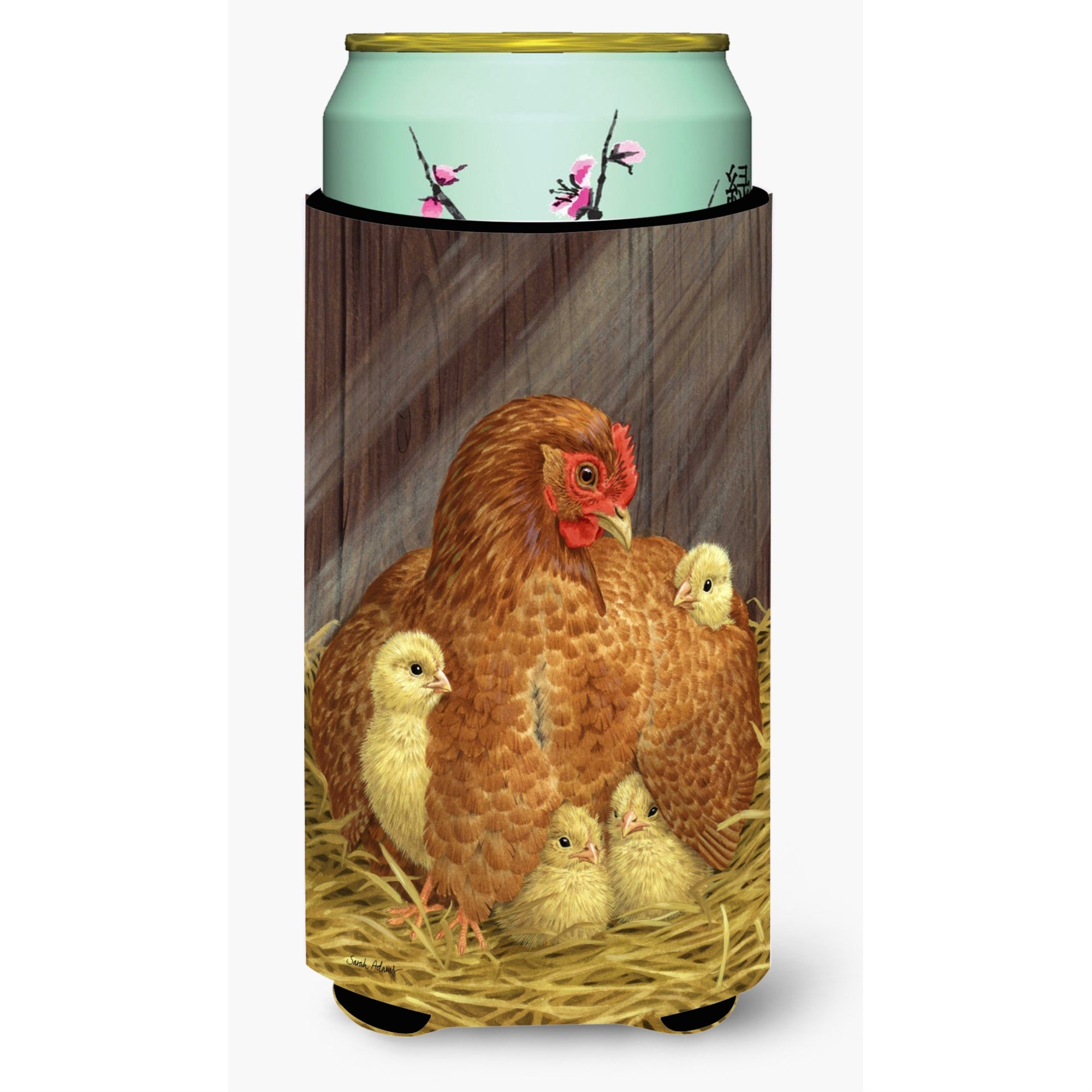 'Caroline'S Treasures My Little Chickadees With Hen Chicken Tall Boy Koozie Hugger, Multicolor''