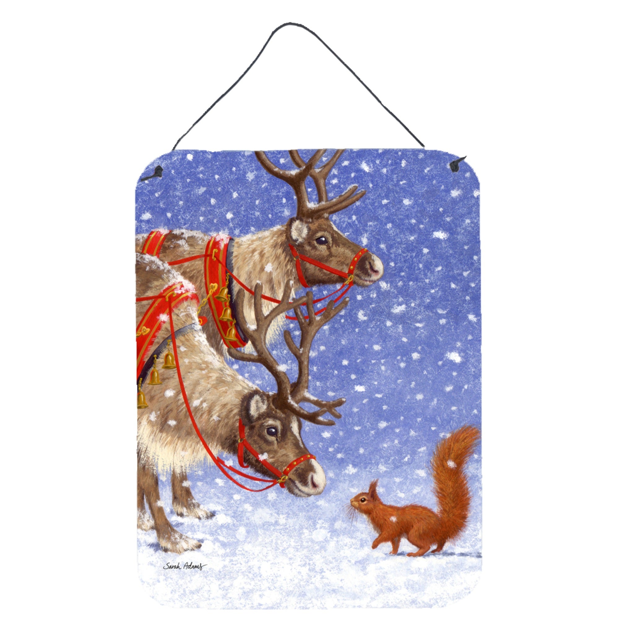'Caroline'S Treasures Reindeers & Squirrel Wall Or Door Hanging Prints Asa2016Ds1216, 16Hx12W, Multicolor''