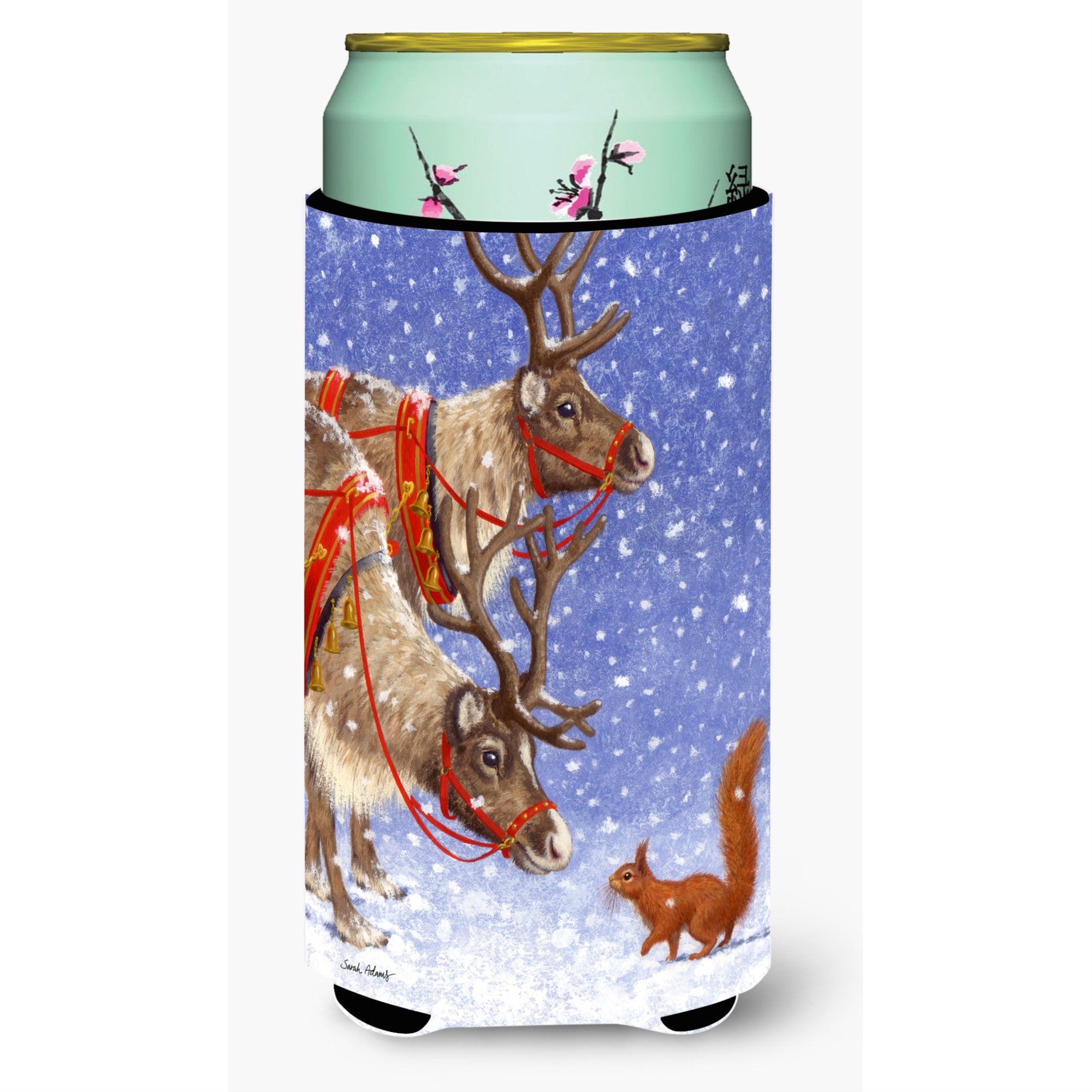'Caroline'S Treasures Reindeers And Squirrel Tall Boy Koozie Hugger, Multicolor''