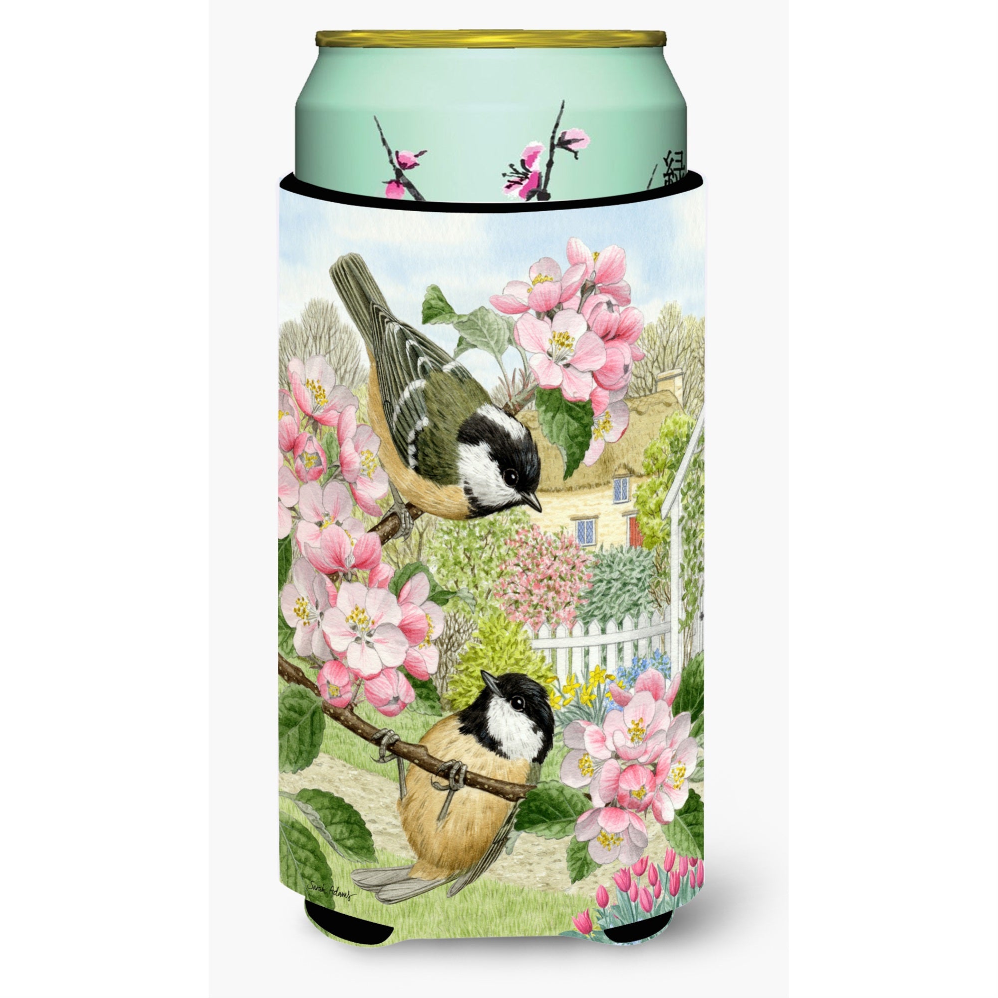 'Caroline'S Treasures Asa2017Tbc Coal Tits Tall Boy Koozie Hugger, Multicolor''