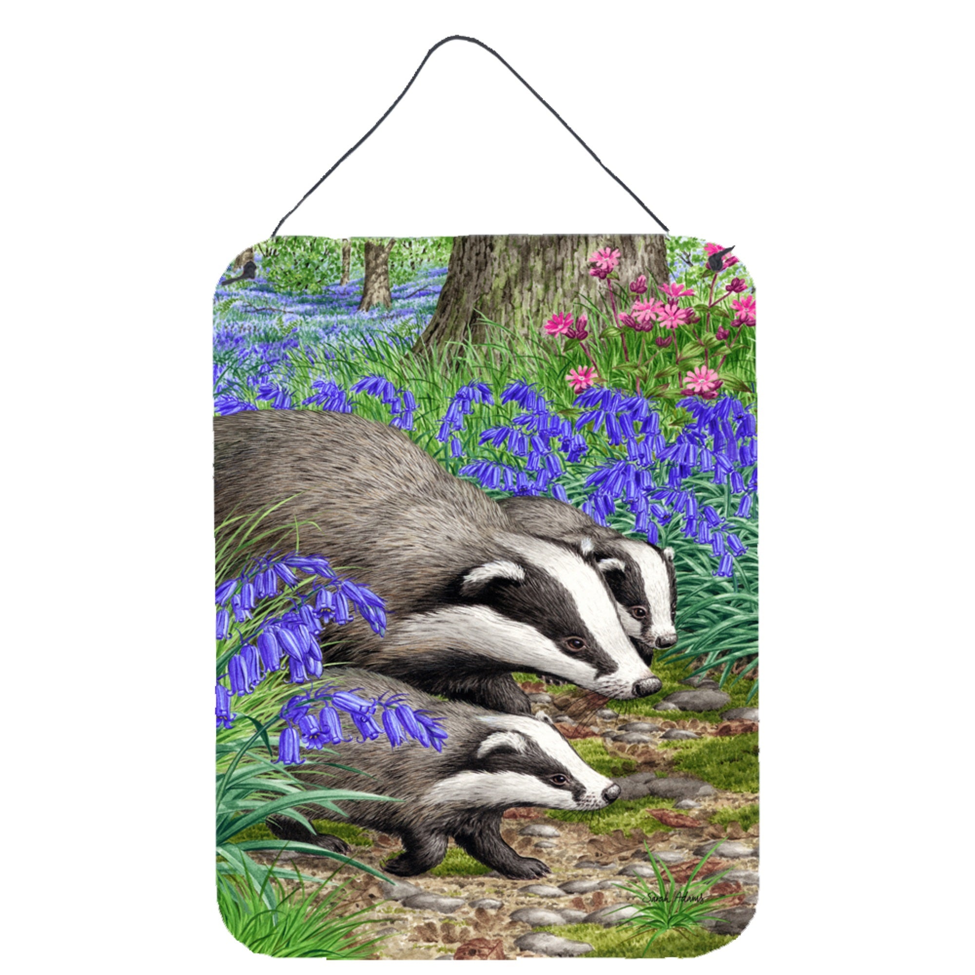 'Caroline'S Treasures Badgers Wall Or Door Hanging Prints Asa2021Ds1216, 16Hx12W, Multicolor''
