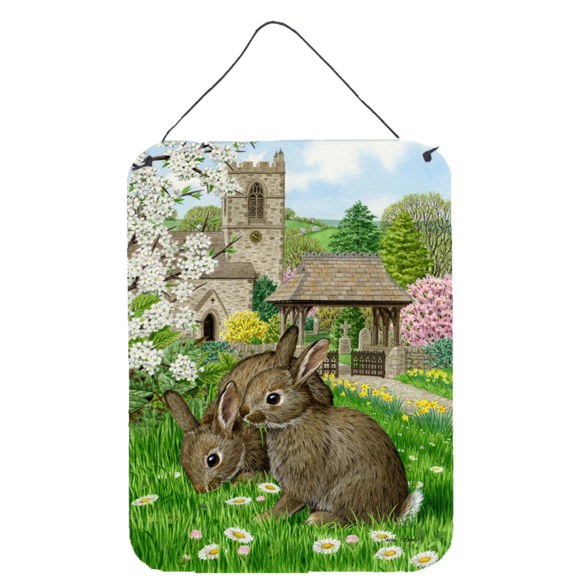 'Caroline'S Treasures Leveret Bunny Rabbit Wall Or Door Hanging Prints Asa2023Ds1216, 16Hx12W, Multicolor''