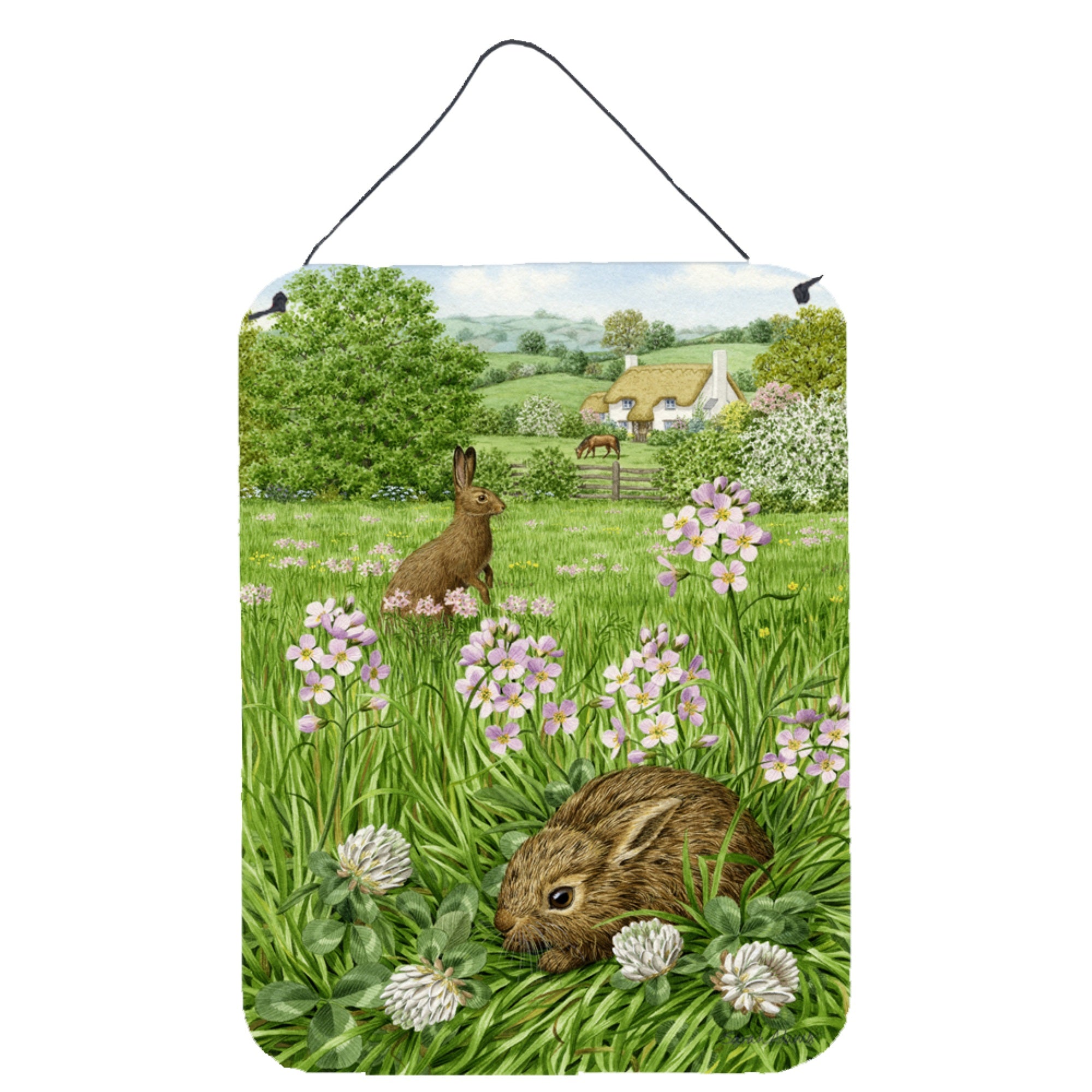 'Caroline'S Treasures Leveret And Momma Rabbit Wall Or Door Hanging Prints Asa2026Ds1216, 16Hx12W, Multicolor''