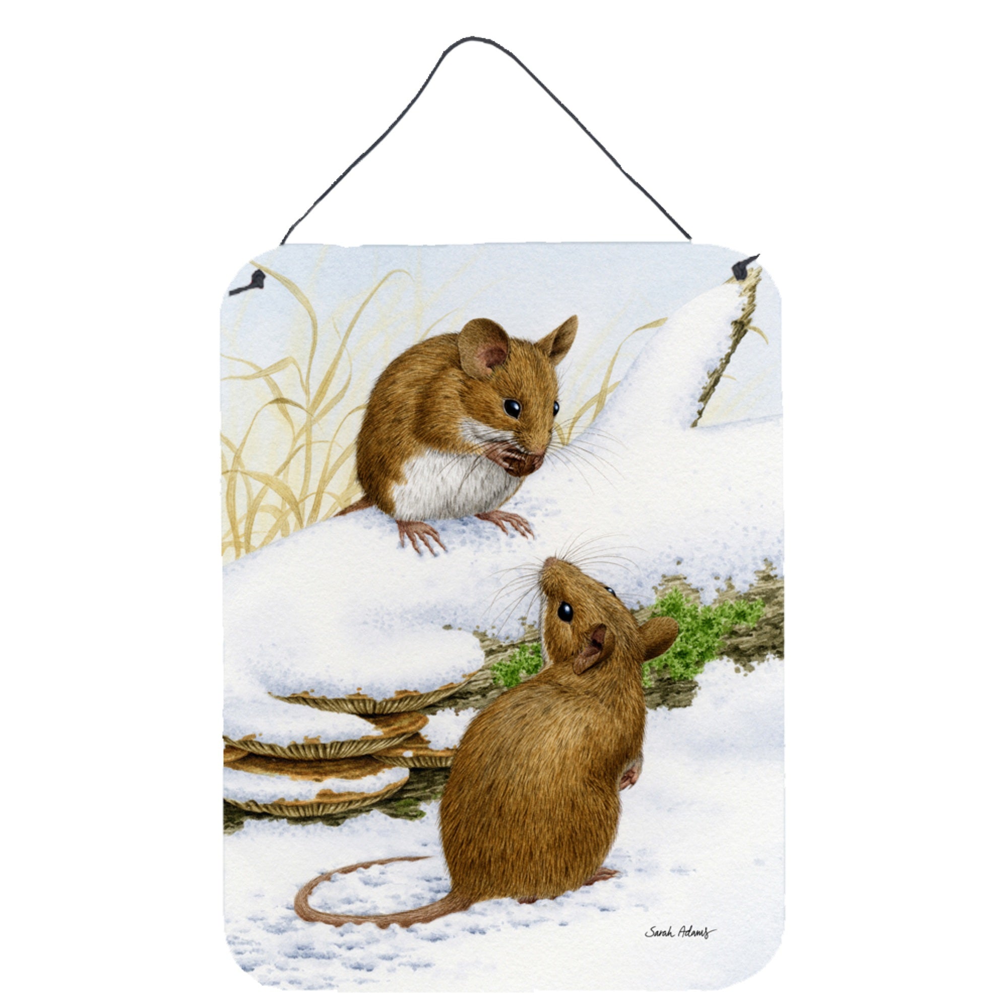 'Caroline'S Treasures Mice Wood Mouse Wall Or Door Hanging Prints Asa2027Ds1216, 16Hx12W, Multicolor''