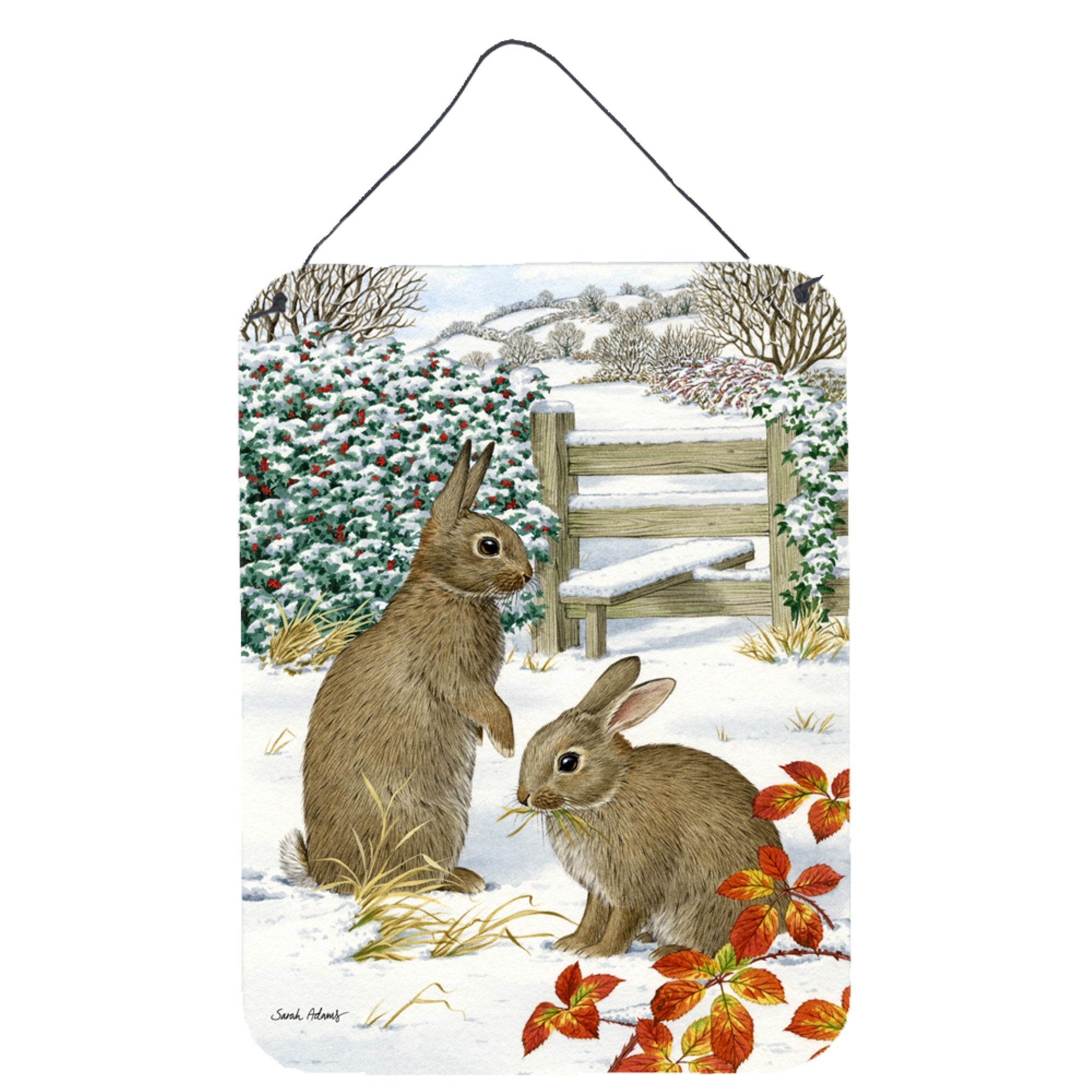'Caroline'S Treasures Rabbits Wall Or Door Hanging Prints Asa2034Ds1216, 16Hx12W, Multicolor''