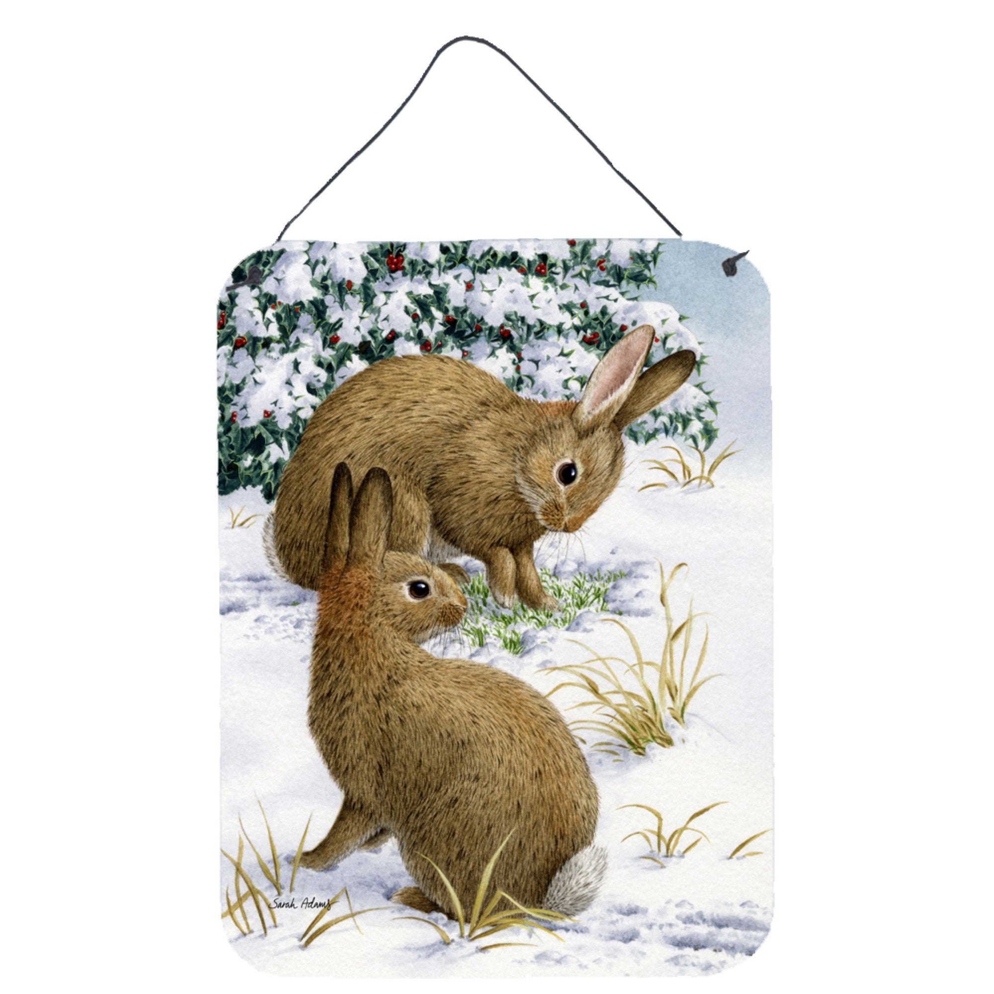 'Caroline'S Treasures Rabbit Searching For Grass In The Snow Wall Or Door Hanging Prints Asa2036Ds1216, 16Hx12W, Multicolor''
