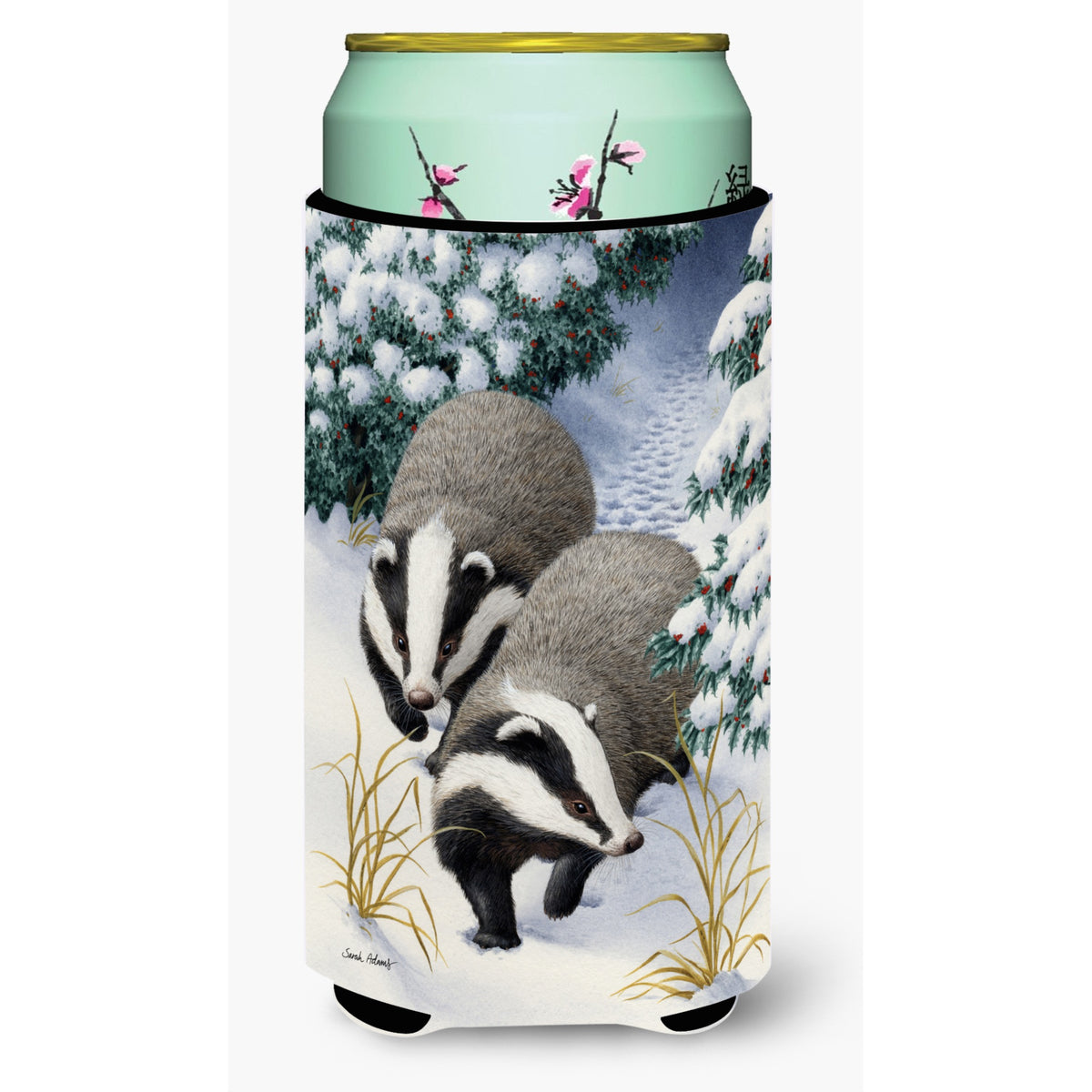 'Caroline'S Treasures Badgers On The Move Tall Boy Koozie Hugger, Multicolor''