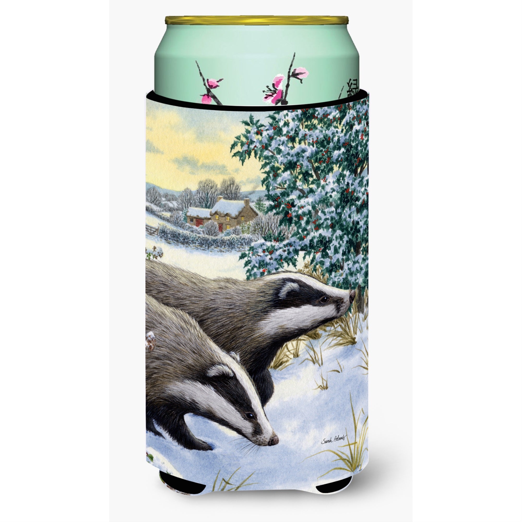 'Caroline'S Treasures Badgers Two Of A Kind Tall Boy Koozie Hugger, Multicolor''