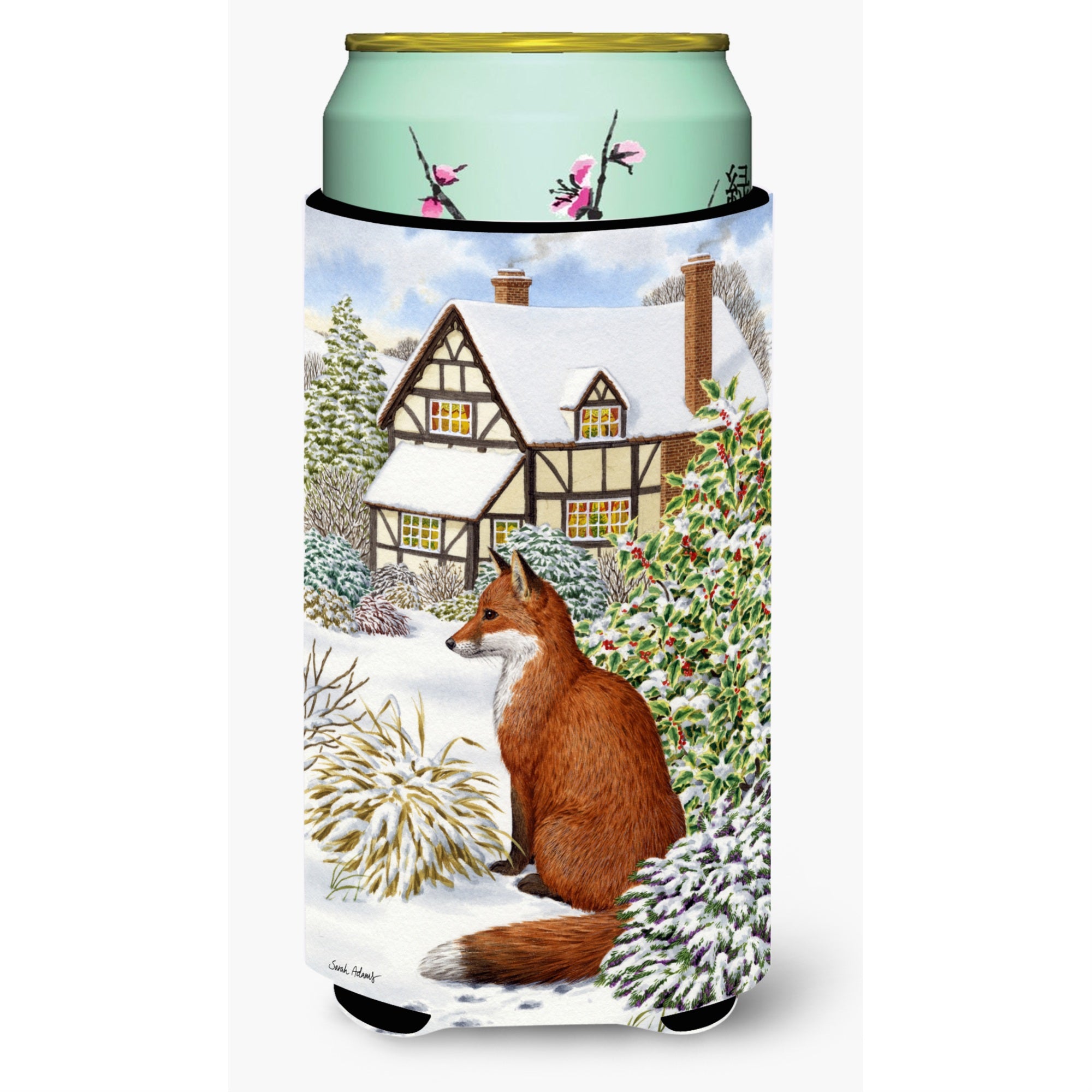 'Caroline'S Treasures Fox By The Cottage Tall Boy Koozie Hugger, Multicolor''