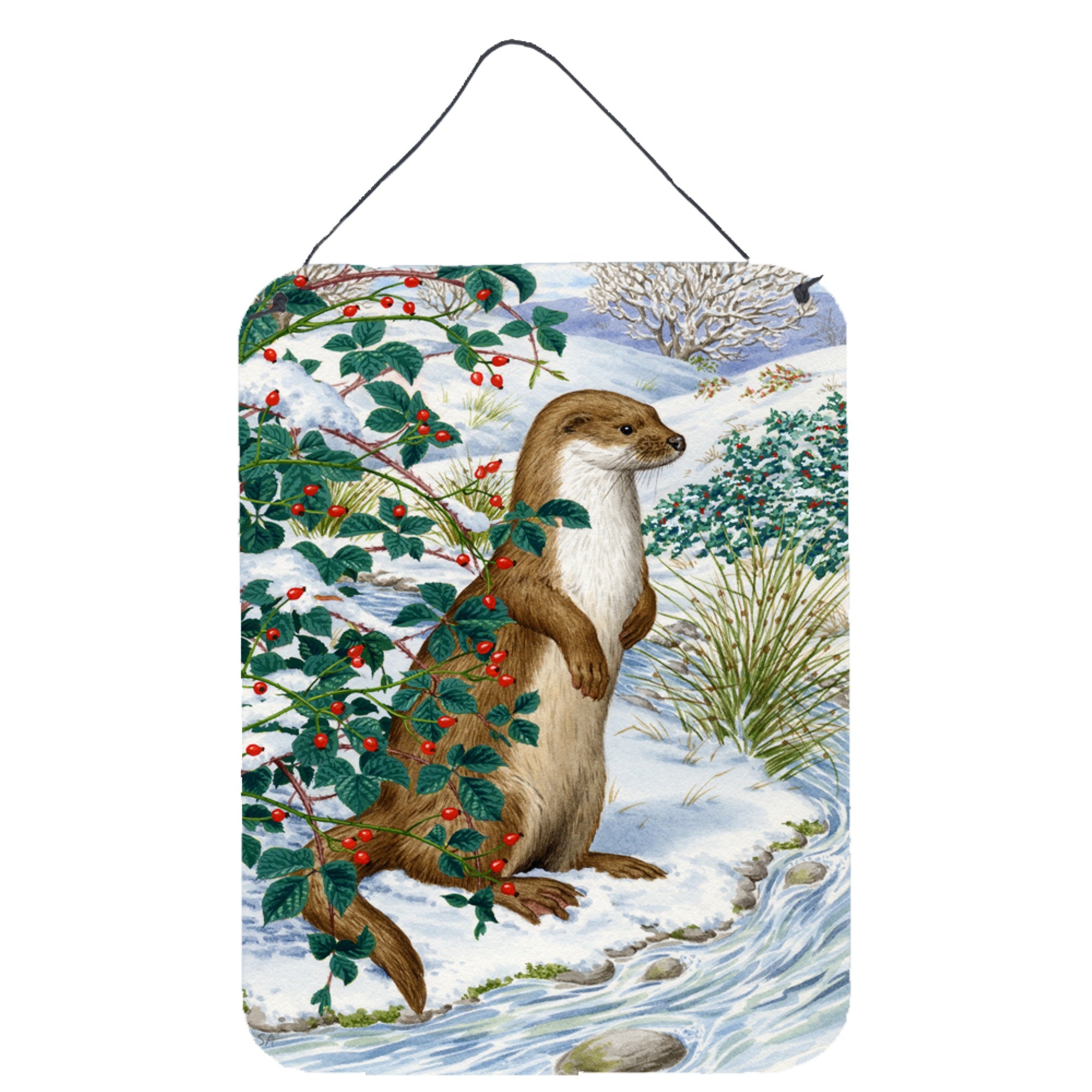'Caroline'S Treasures Otter Wall Or Door Hanging Prints Asa2047Ds1216, 16Hx12W, Multicolor''