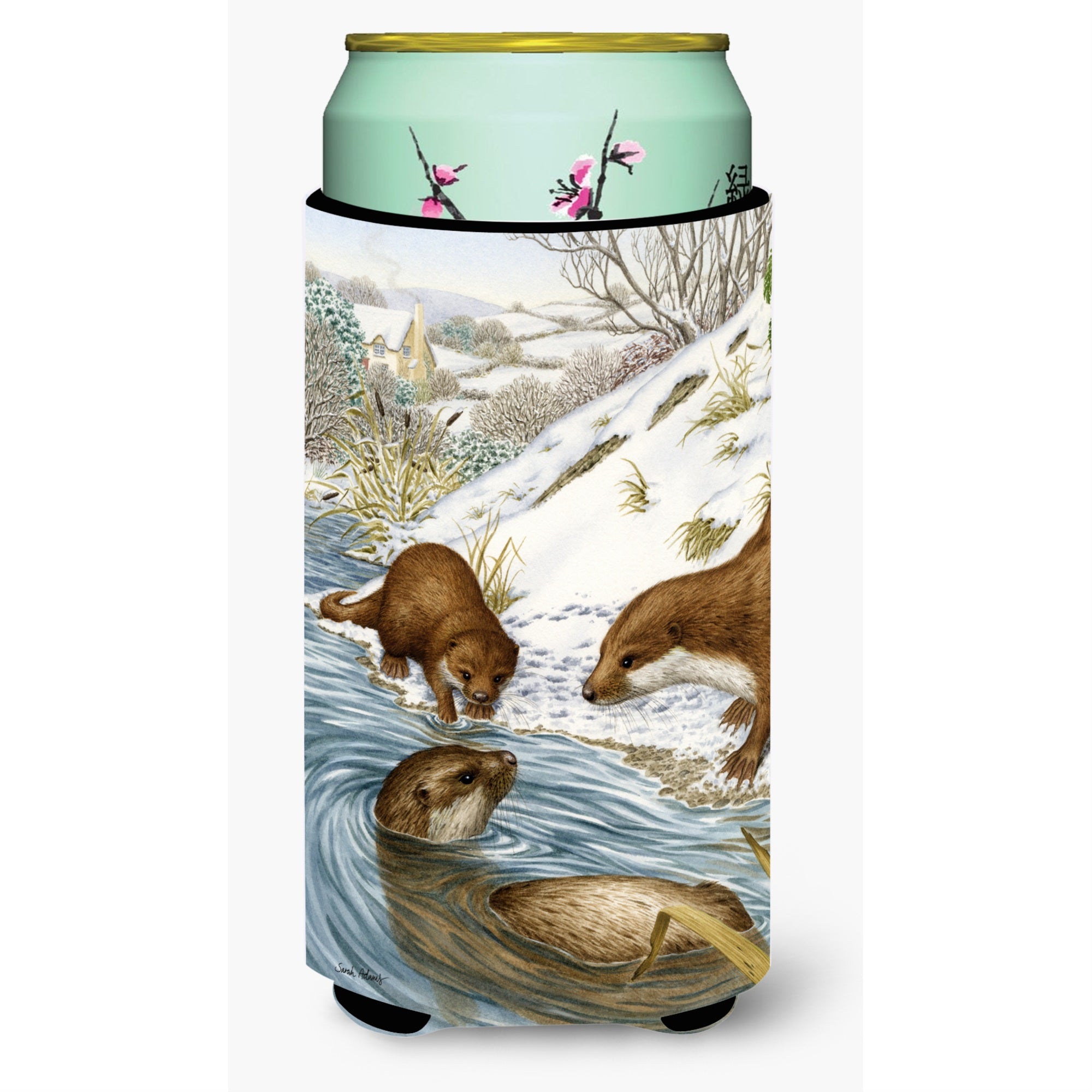 'Caroline'S Treasures Otter At Play Tall Boy Koozie Hugger, Multicolor''