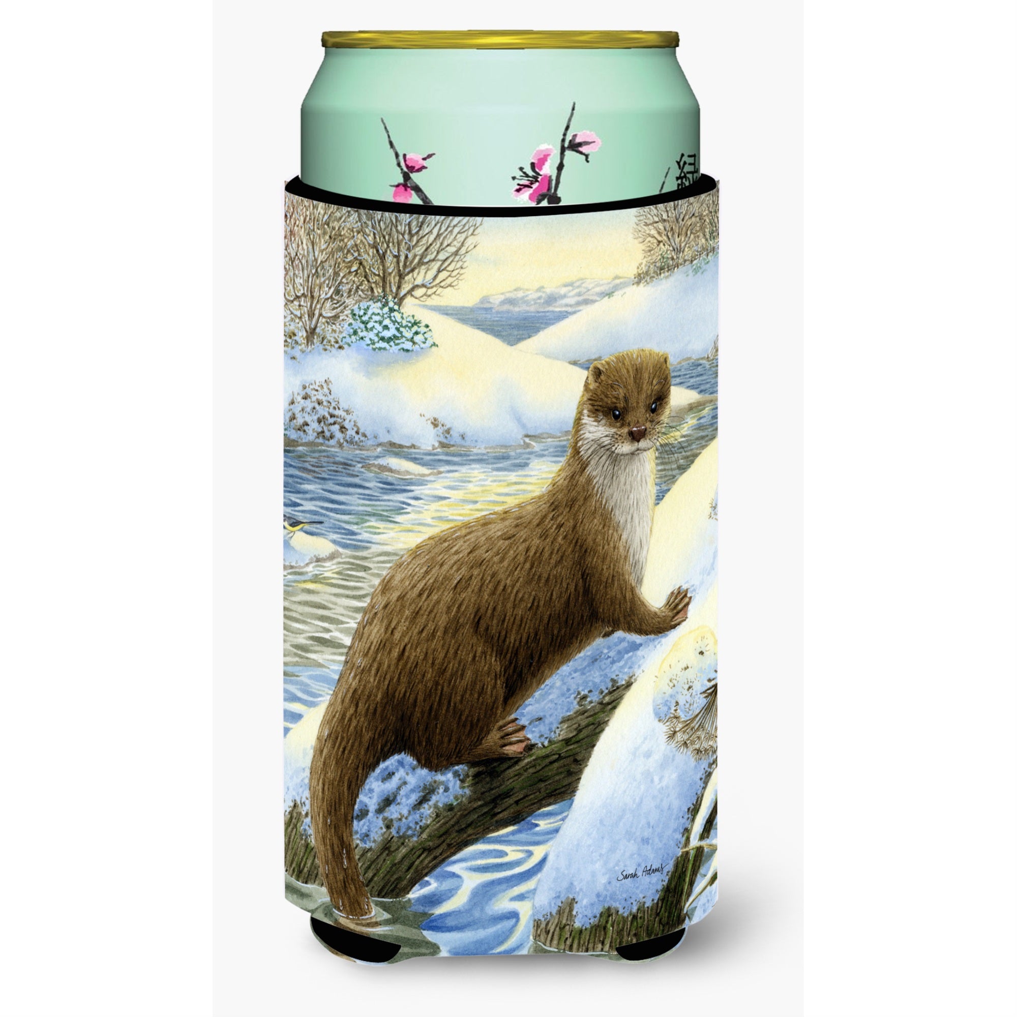 'Caroline'S Treasures Otter On The Bank Tall Boy Koozie Hugger, Multicolor''