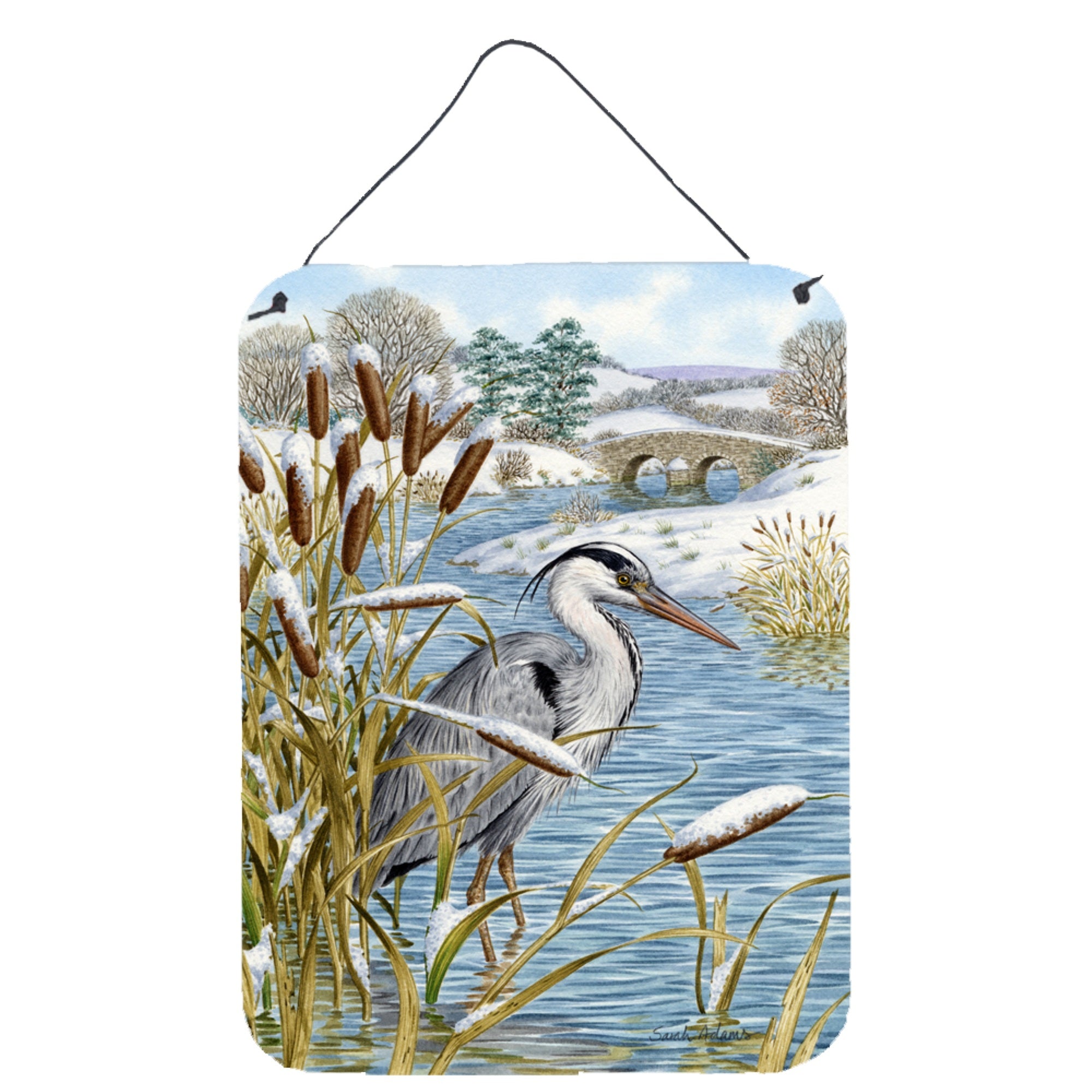 'Caroline'S Treasures Blue Heron Wall Or Door Hanging Prints Asa2057Ds1216, 16Hx12W, Multicolor''