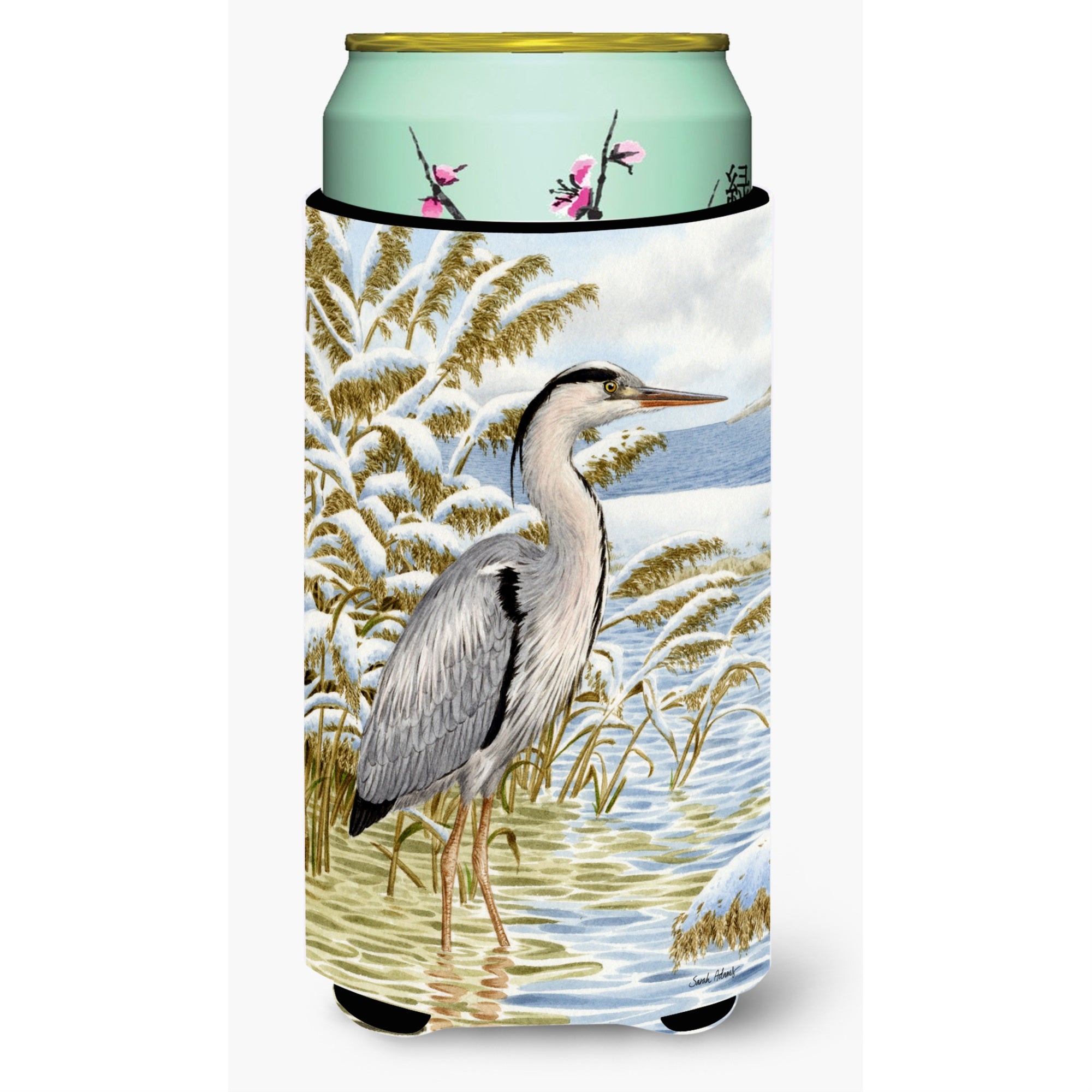 'Caroline'S Treasures Blue Heron In The Water Tall Boy Koozie Hugger, Multicolor''