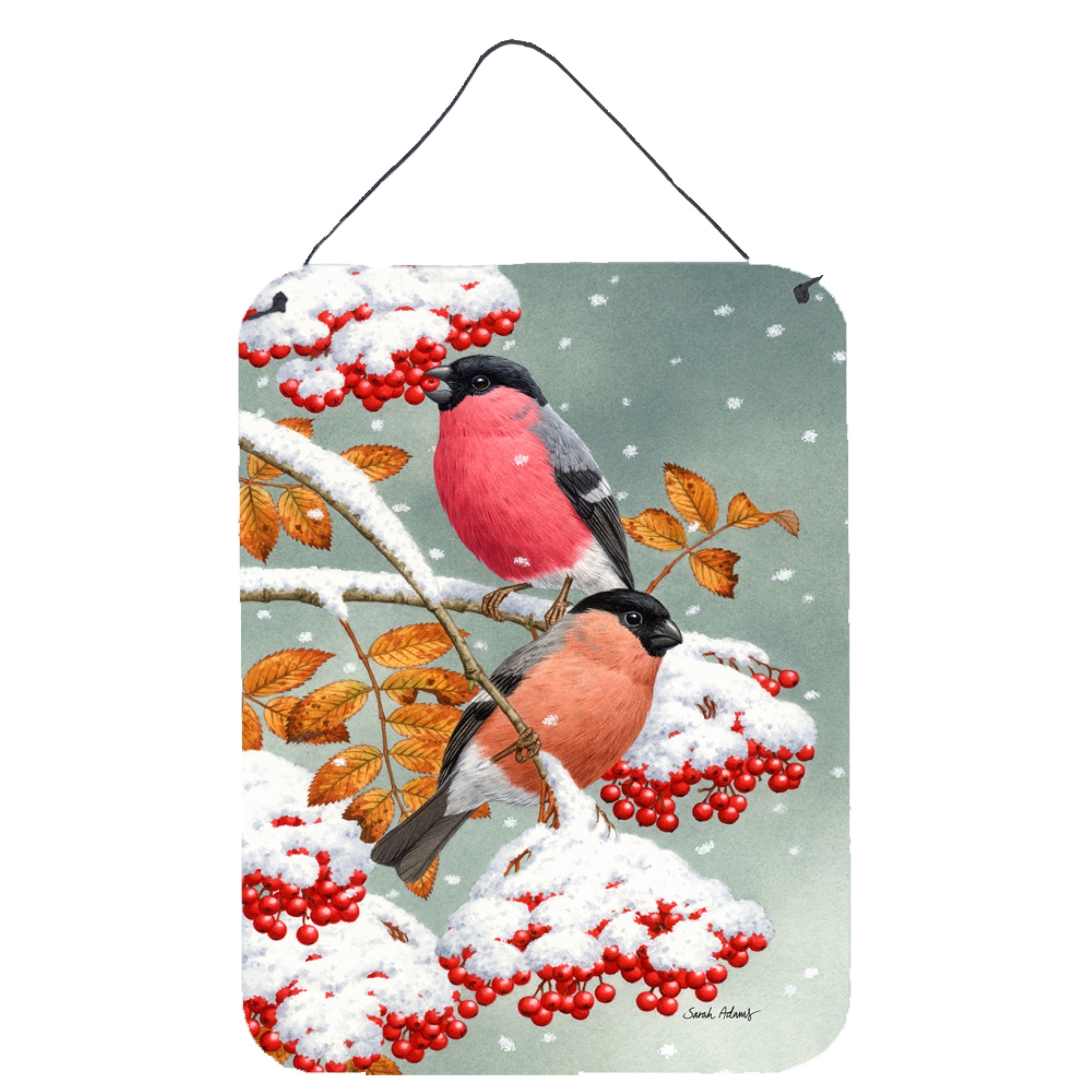'Caroline'S Treasures Eurasian Bullfinches Wall Or Door Hanging Prints Asa2063Ds1216, 16Hx12W, Multicolor''