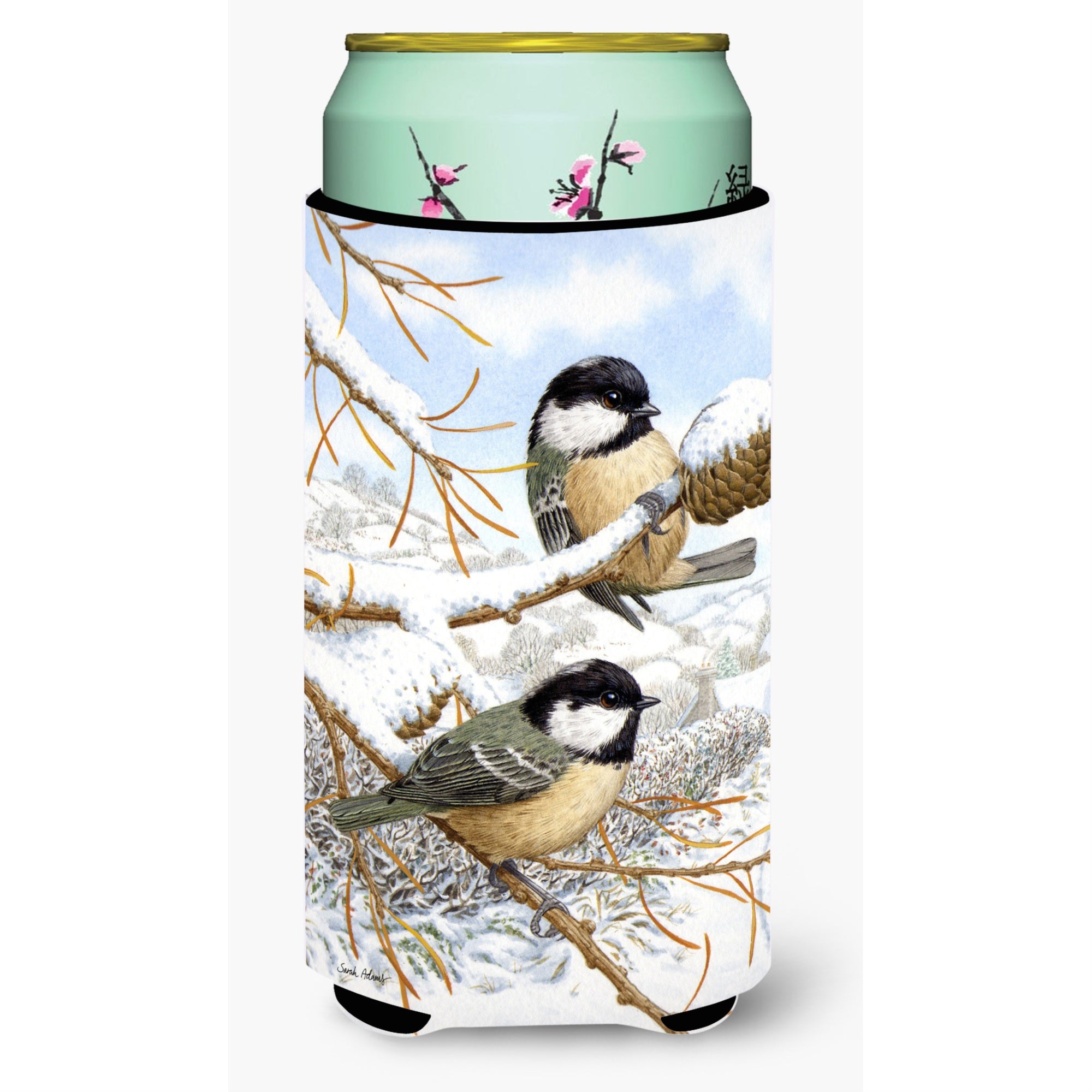 'Caroline'S Treasures Asa2065Tbc Coal Tits Tall Boy Koozie Hugger, Multicolor''