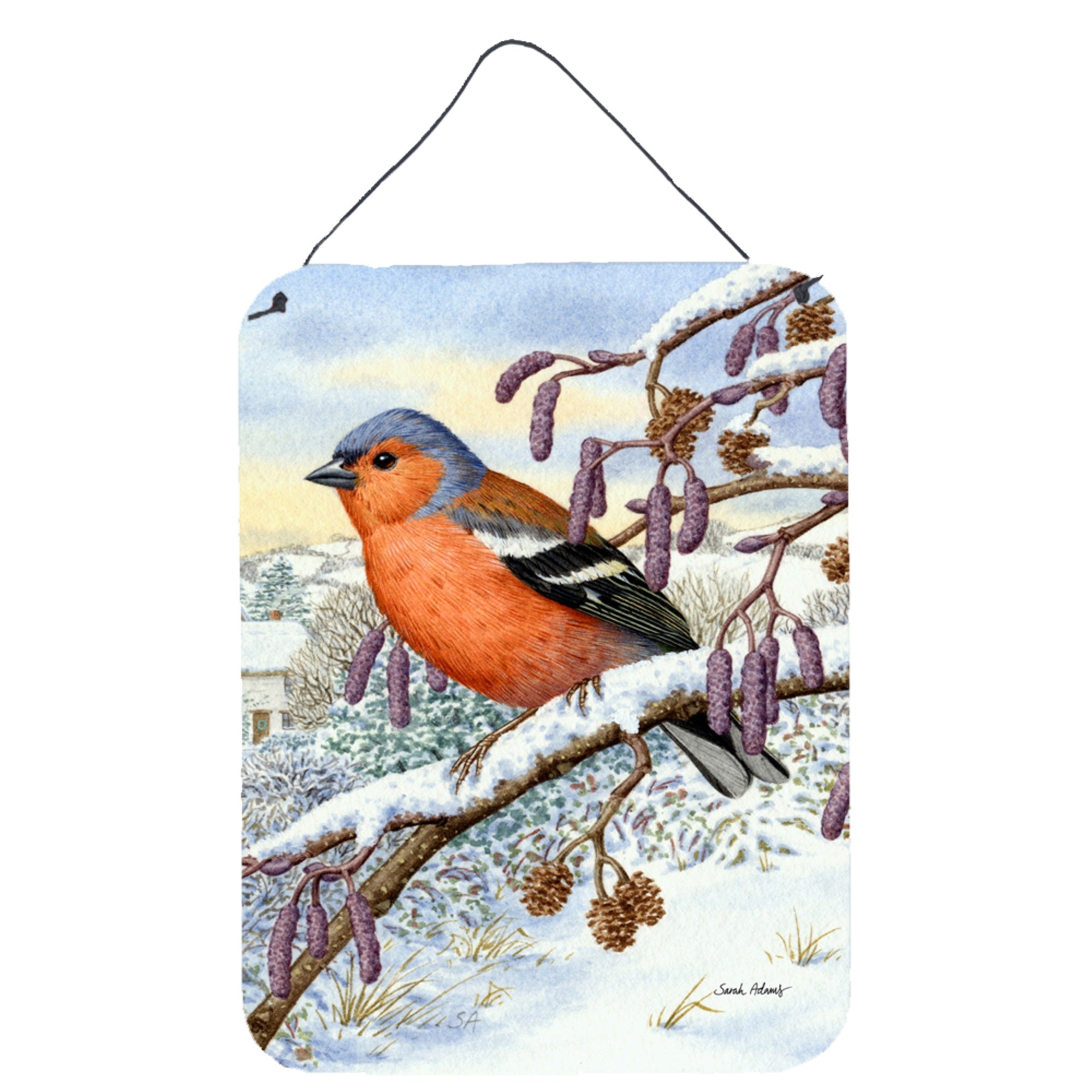 'Caroline'S Treasures Eurasian Bullfinch Wall Or Door Hanging Prints Asa2066Ds1216, 16Hx12W, Multicolor''