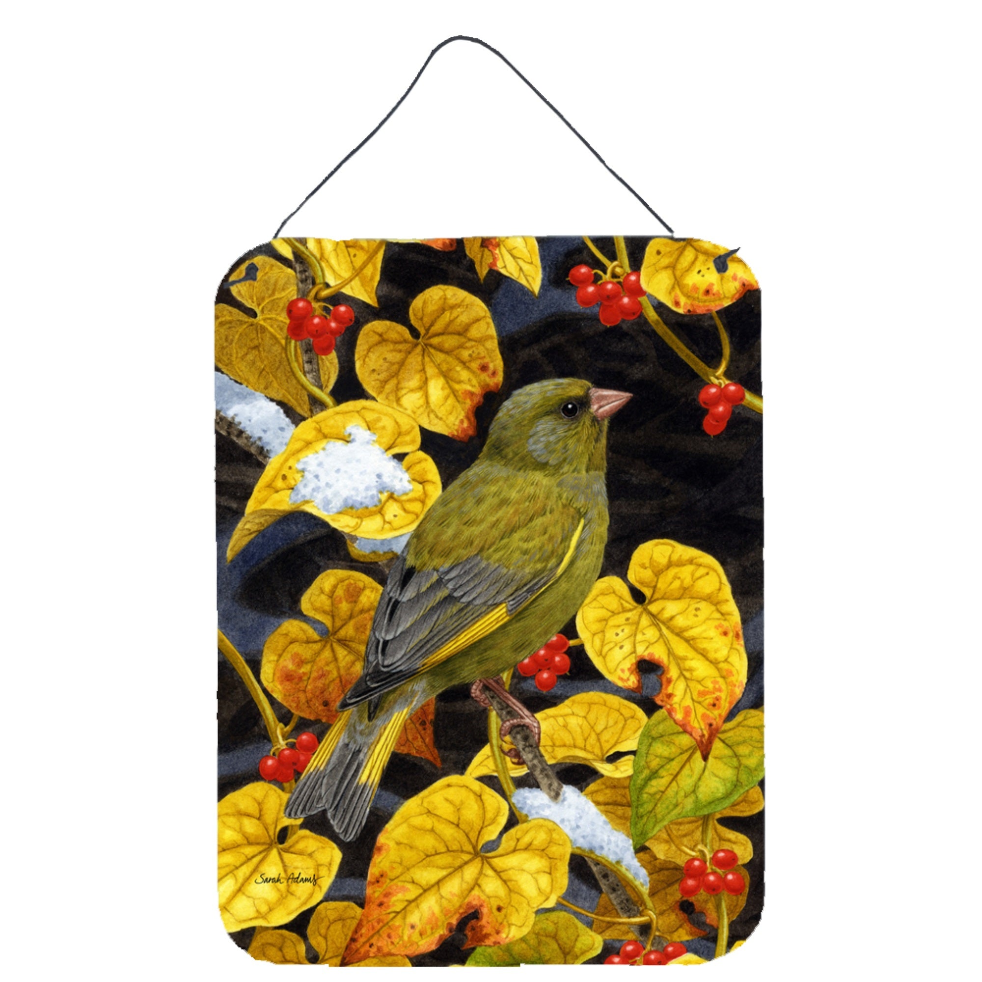 'Caroline'S Treasures European Greenfinch Wall Or Door Hanging Prints Asa2069Ds1216, 16Hx12W, Multicolor''
