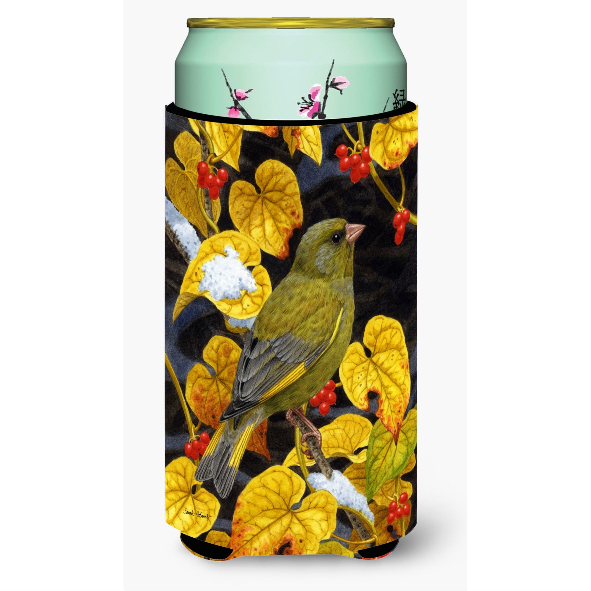 'Caroline'S Treasures Asa2069Tbc European Greenfinch Tall Boy Koozie Hugger, Multicolor''