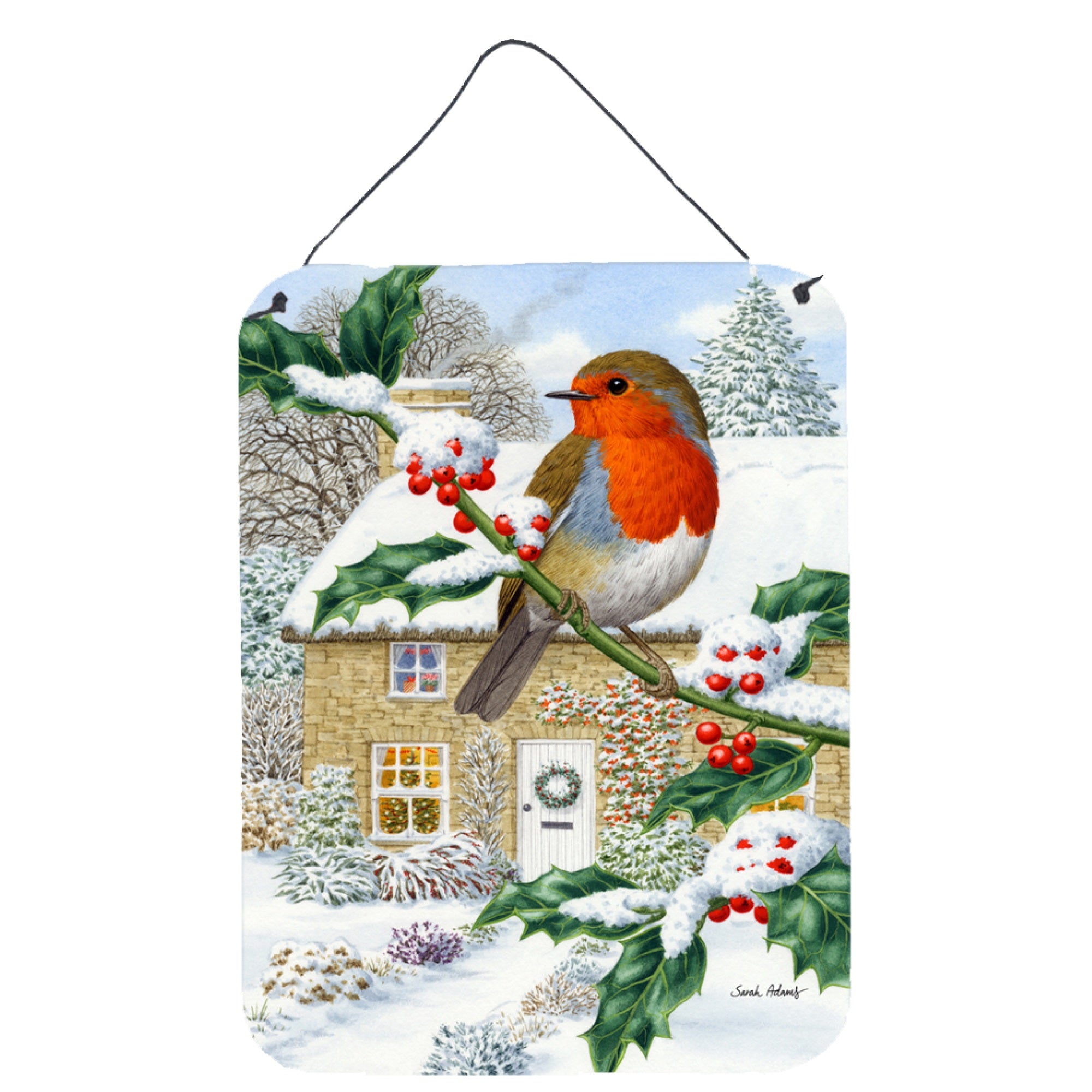 'Caroline'S Treasures European Robin Wall Or Door Hanging Prints Asa2070Ds1216, 16Hx12W, Multicolor''
