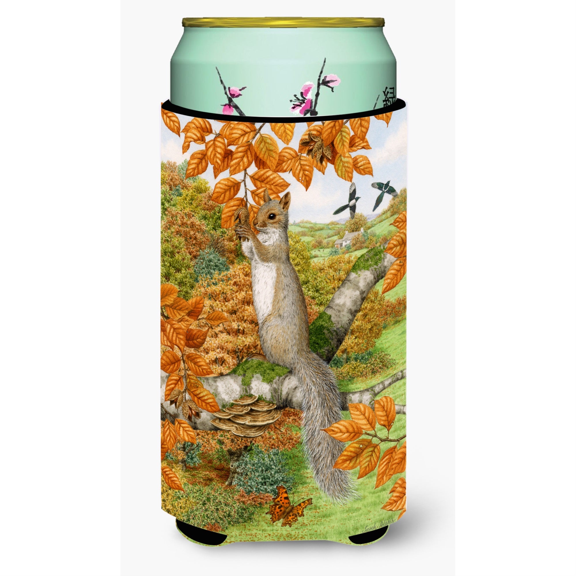 'Caroline'S Treasures Grey Squirrel Tall Boy Koozie Hugger, Multicolor''