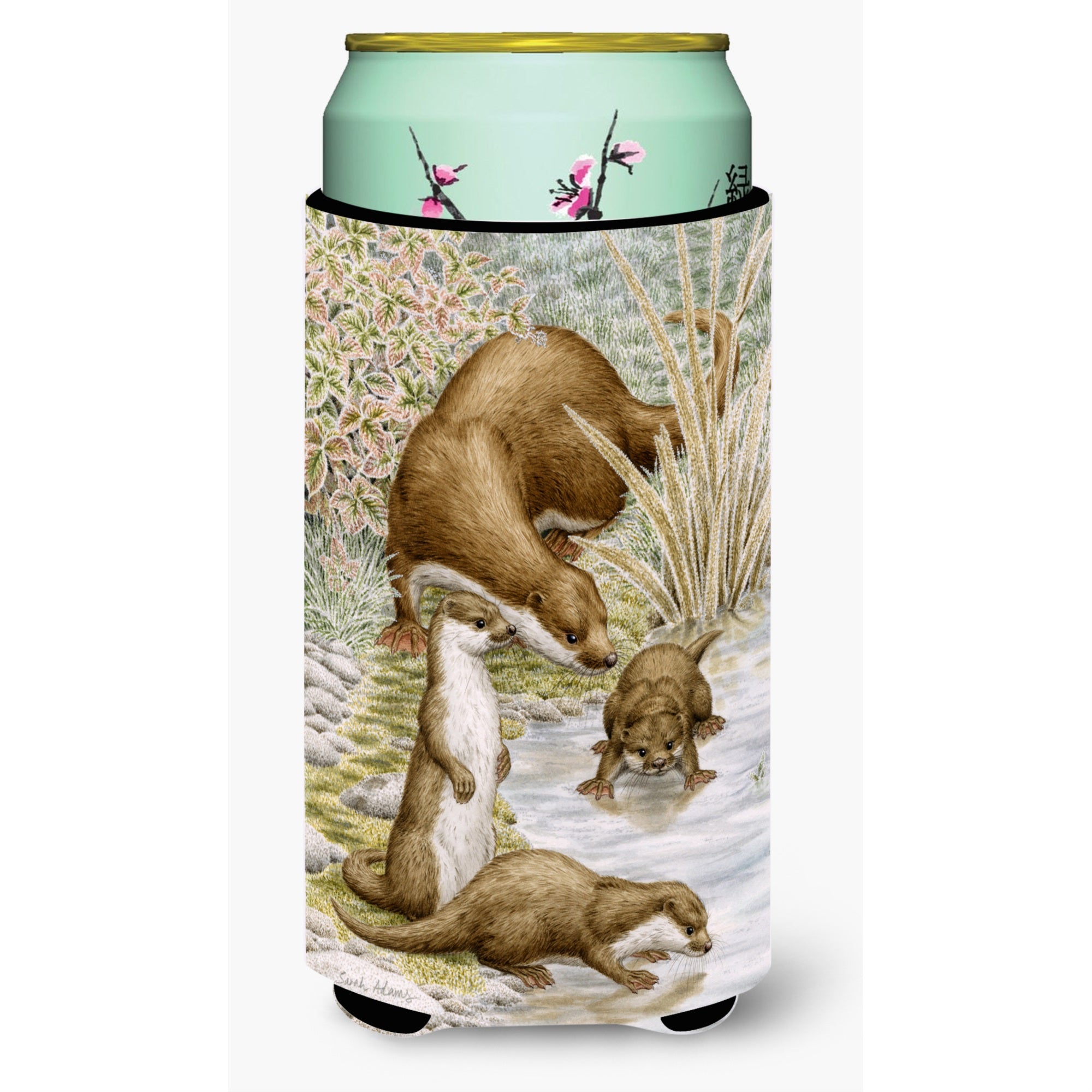 Carolines Treasures Otter Family Tall Boy Koozie Hugger, Multicolor