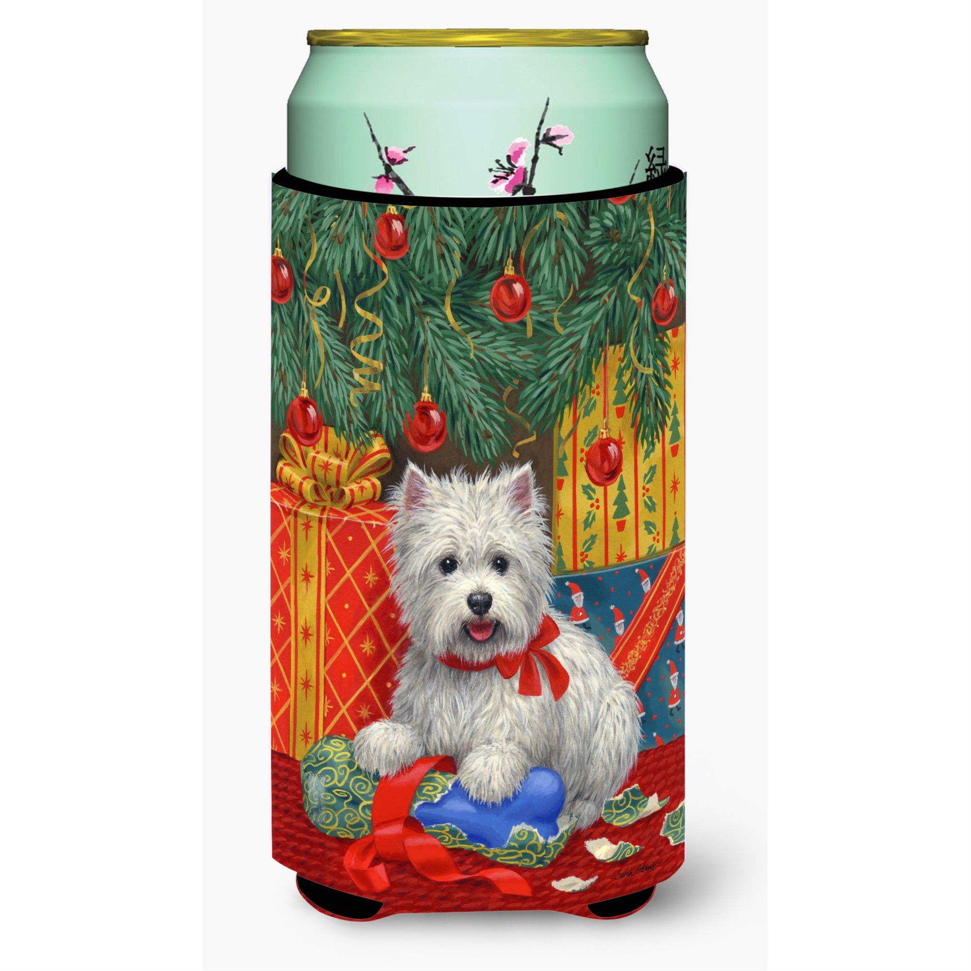 'Caroline'S Treasures Westie Christmas Packages Tall Boy Koozie Hugger, Multicolor''