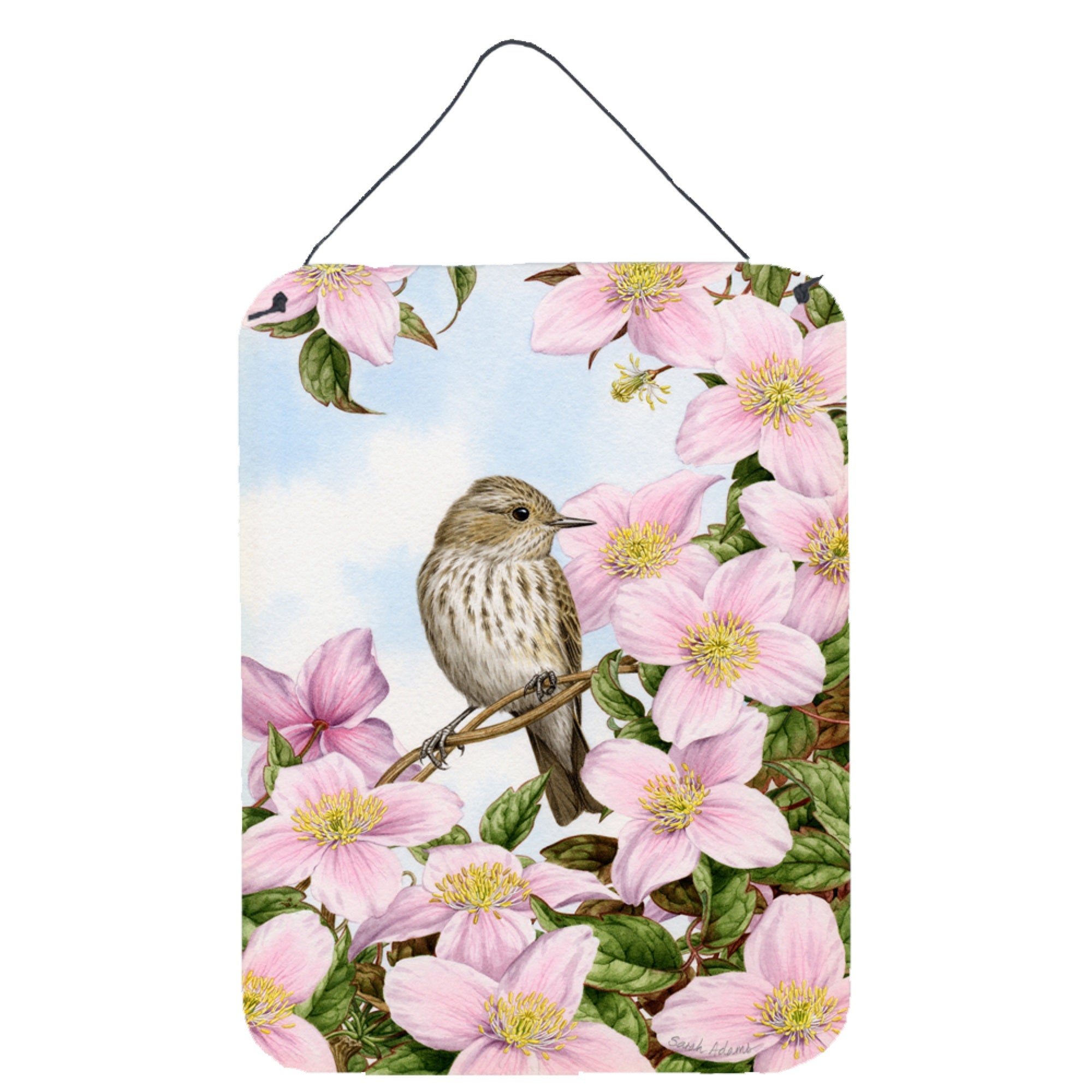 'Caroline'S Treasures Spotted Flycatcher Wall Or Door Hanging Prints Asa2088Ds1216, 16Hx12W, Multicolor''