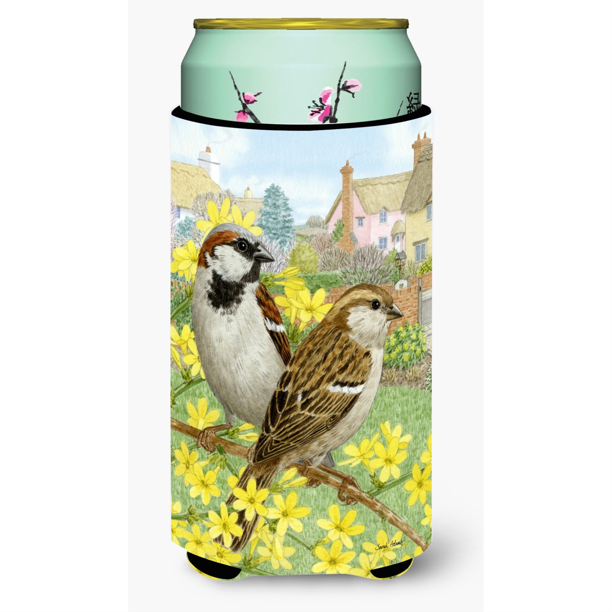 'Caroline'S Treasures Asa2091Tbc House Sparrows Tall Boy Koozie Hugger, Multicolor''
