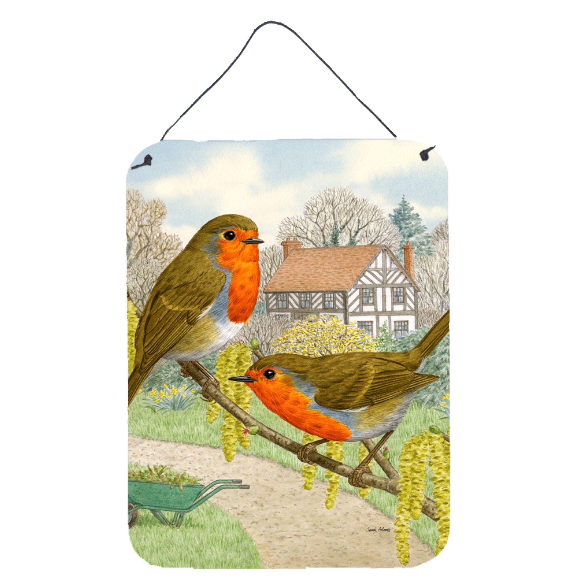 'Caroline'S Treasures European Robins Wall Or Door Hanging Prints Asa2097Ds1216, 16Hx12W, Multicolor''