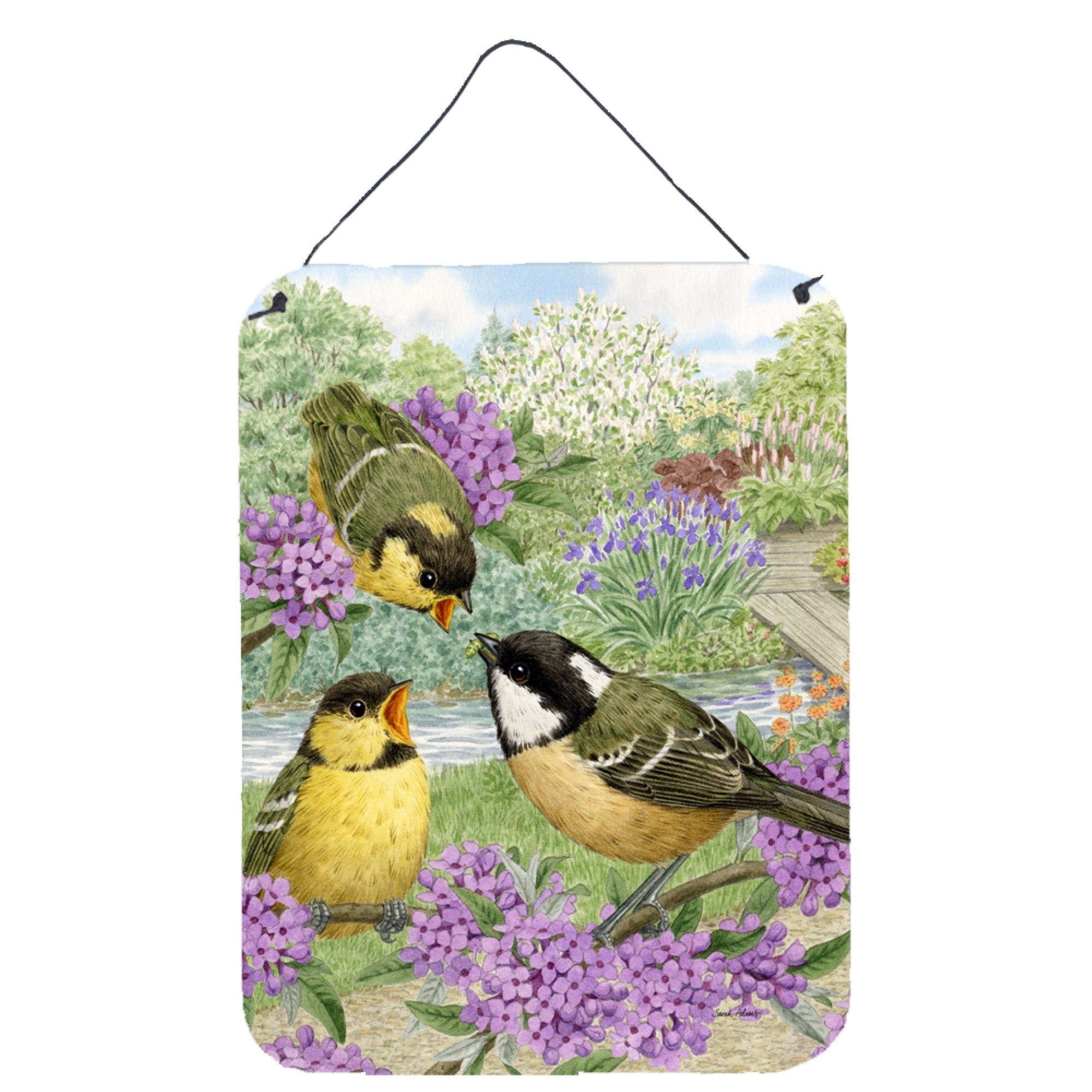 'Caroline'S Treasures Coal Tits Wall Or Door Hanging Prints Asa2098Ds1216, 16Hx12W, Multicolor''
