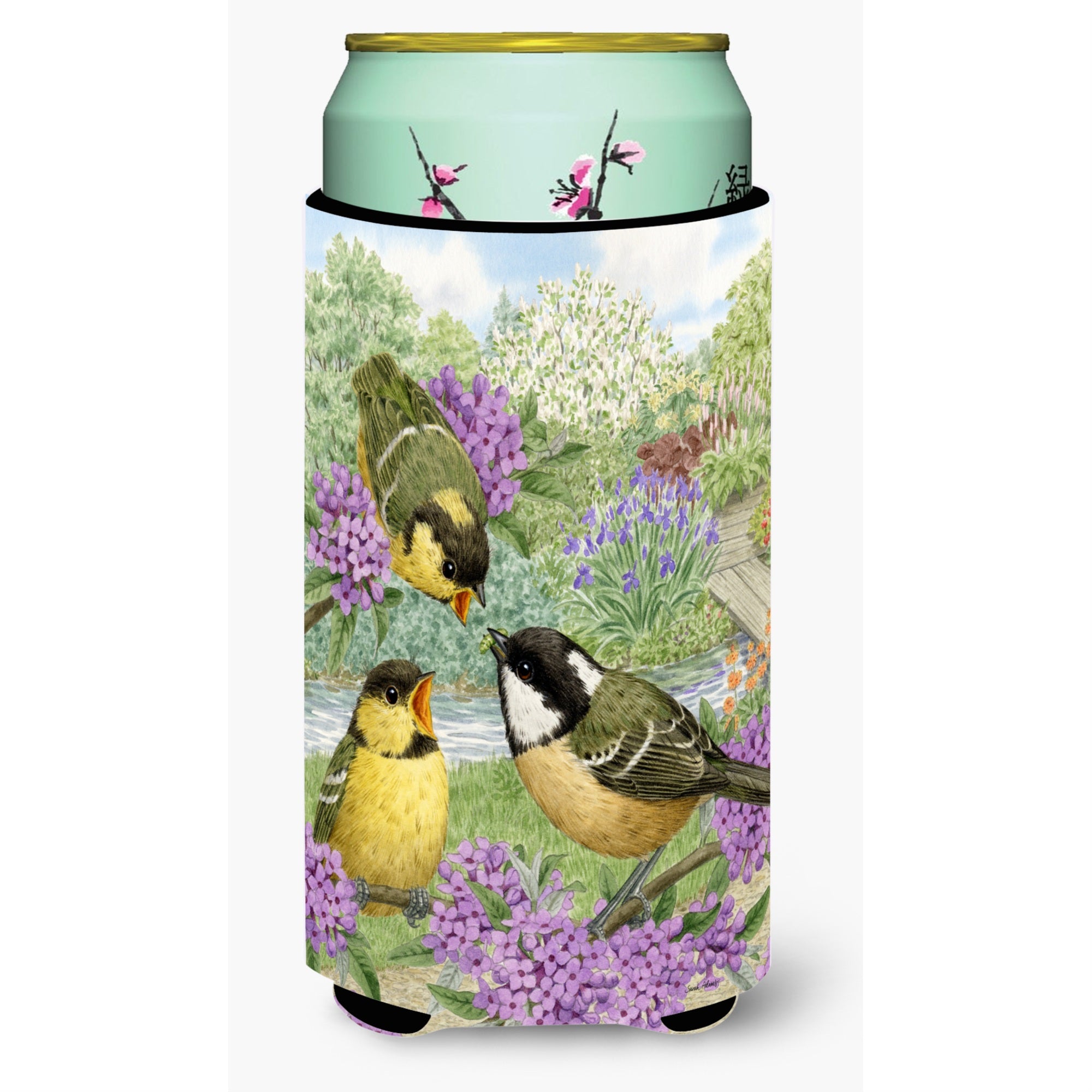 'Caroline'S Treasures Asa2098Tbc Coal Tits Tall Boy Koozie Hugger, Multicolor''