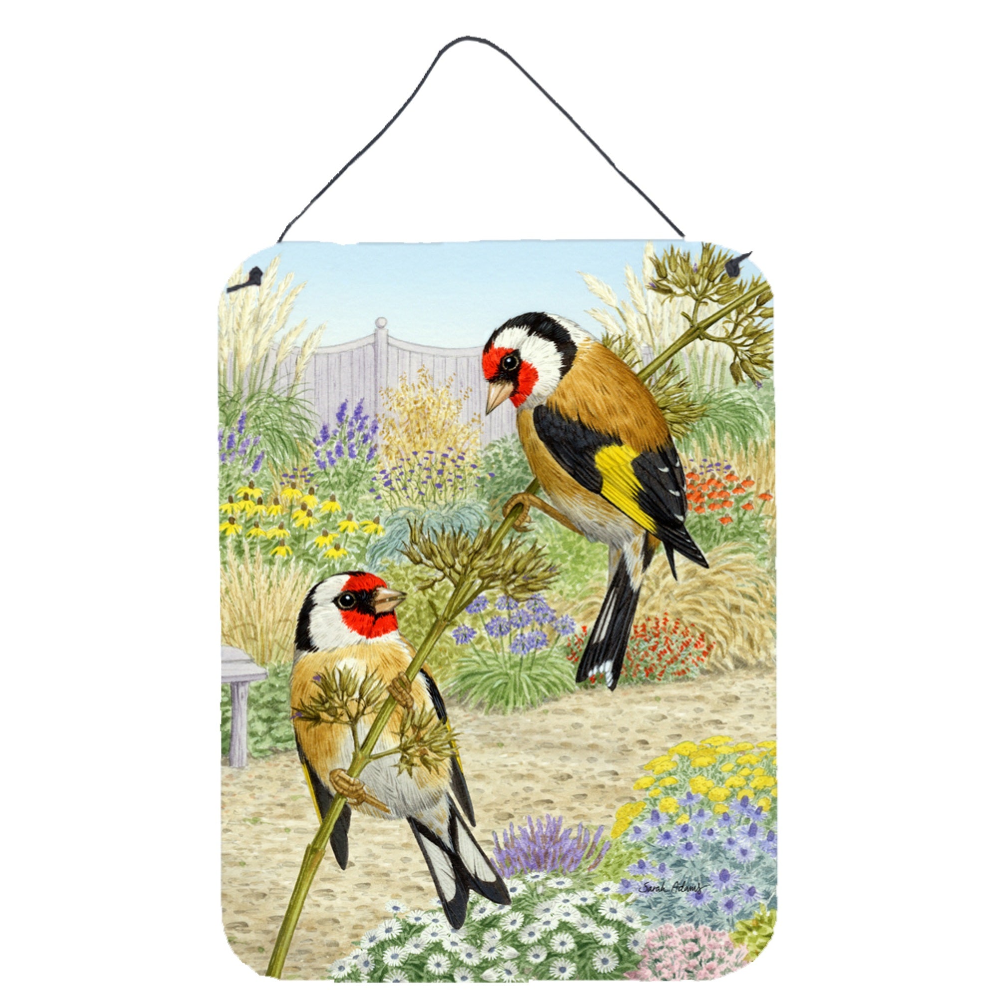 'Caroline'S Treasures European Goldfinches Wall Or Door Hanging Prints Asa2103Ds1216, 16Hx12W, Multicolor''