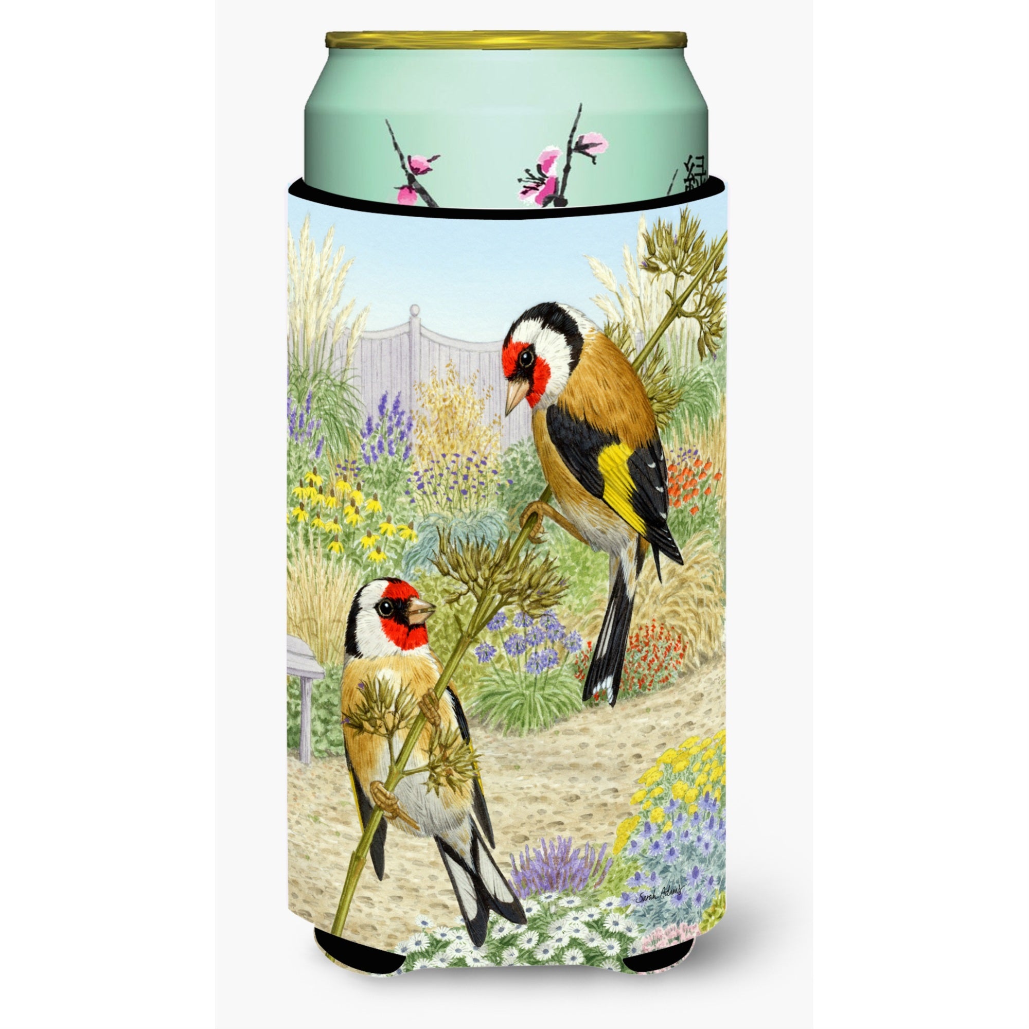 'Caroline'S Treasures Asa2103Tbc European Goldfinches Tall Boy Koozie Hugger, Multicolor''