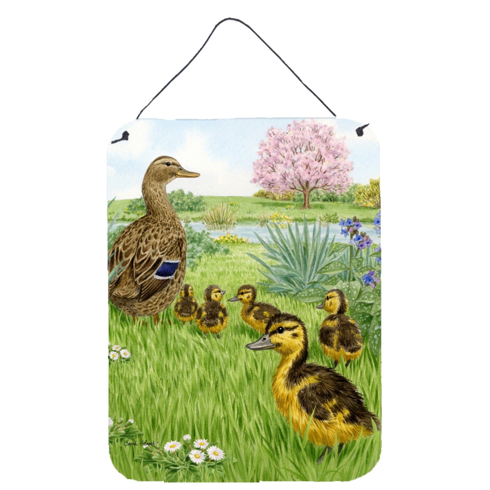 'Caroline'S Treasures Female Mallard Duck & Ducklings Wall Or Door Hanging Prints Asa2105Ds1216, 16Hx12W, Multicolor''